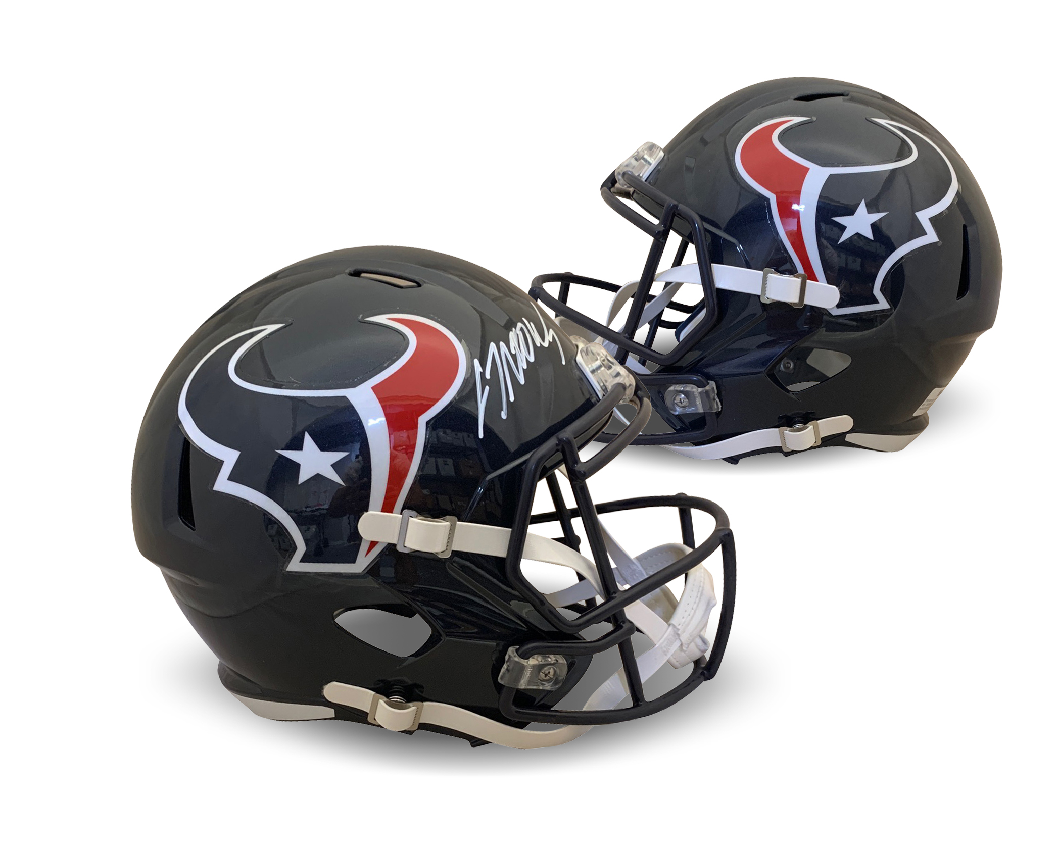 CJ Stroud Autographed Houston Texans Signed Football Full Size Replica Helmet Fanatics Authentic COA