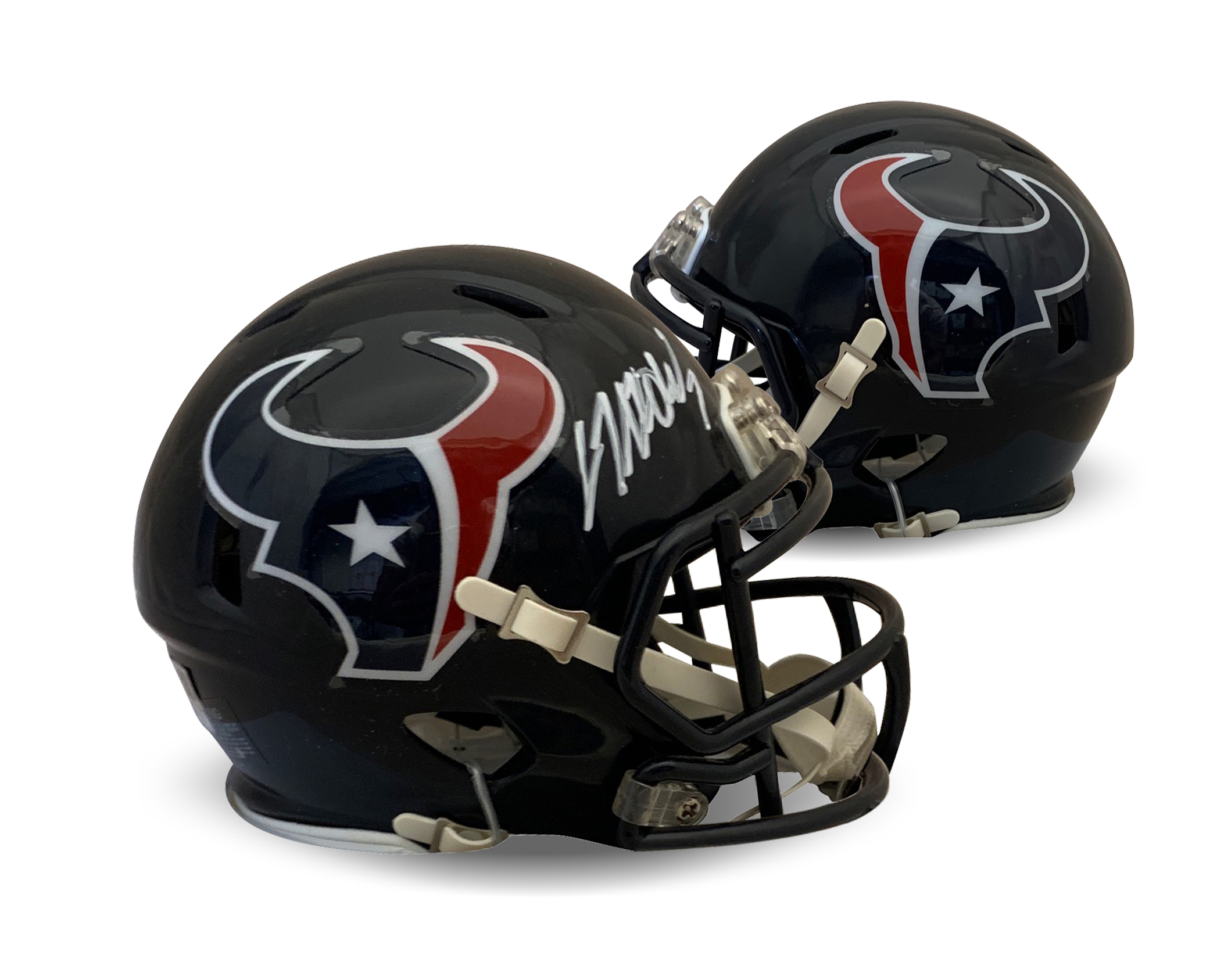 CJ Stroud Autographed Houston Texans Signed Football Mini Helmet Fanatics Authentic COA