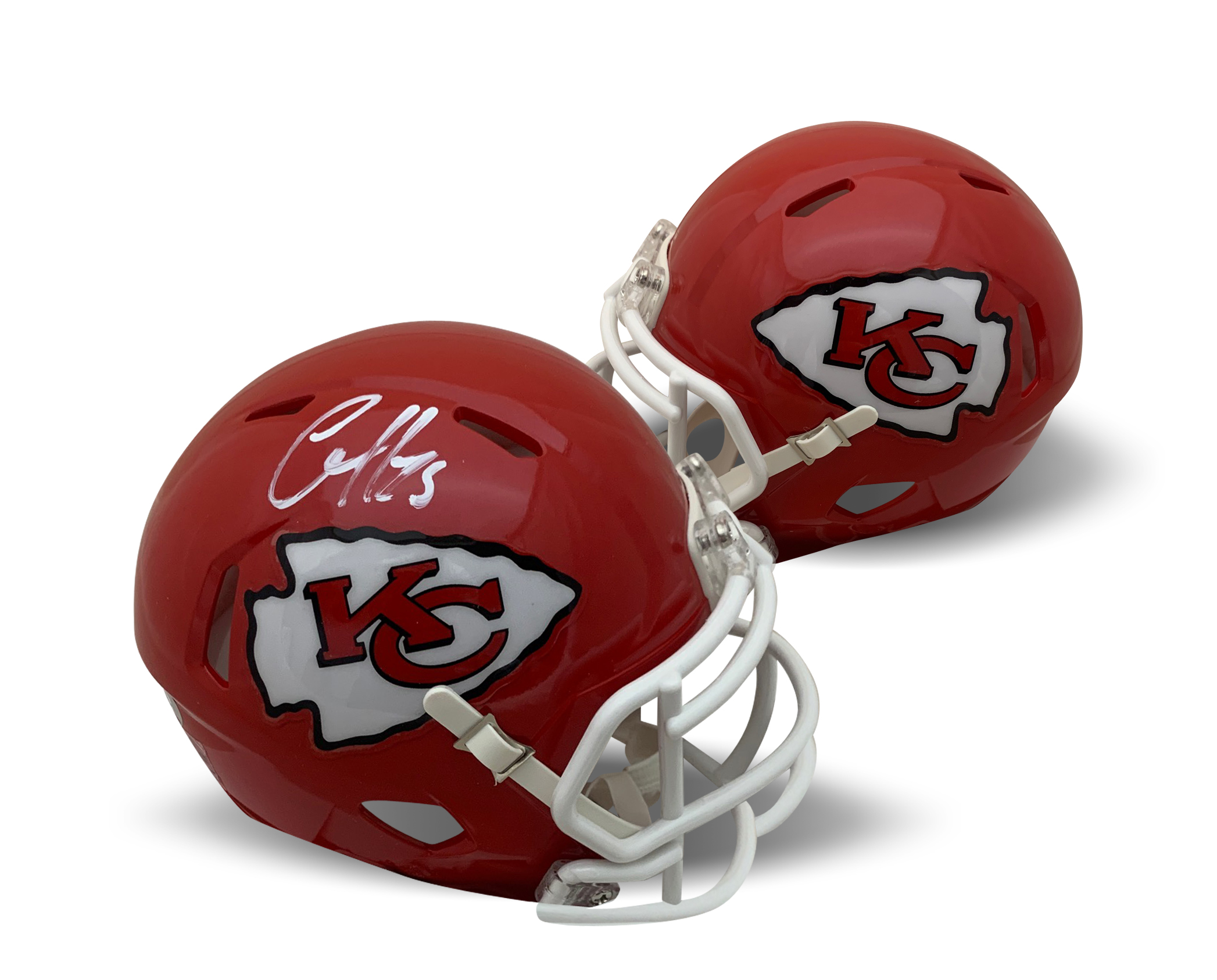 Clyde Edwards-Helaire Autographed Kansas City Signed Football Mini Helmet PSA DNA COA Clyde Edwards-Helaire Autographed Kansas City Signed Football Mini Helmet PSA DNA COA