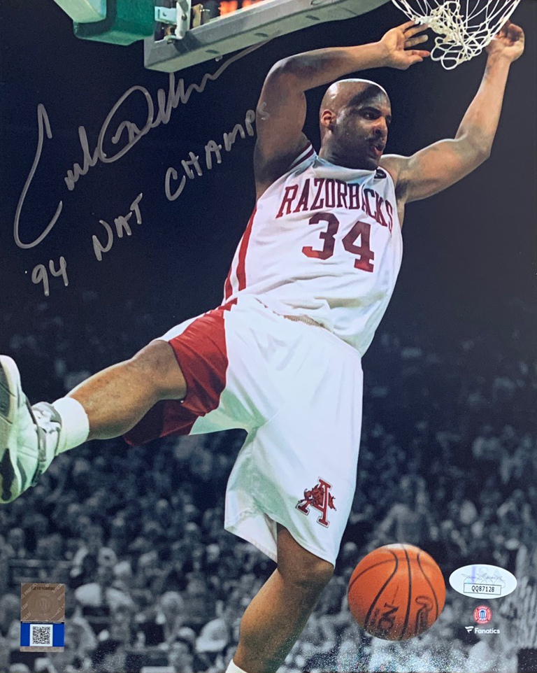 Corliss Williamson Autographed Arkansas 1994 Signed Basketball 16x20 Photo JSA COA