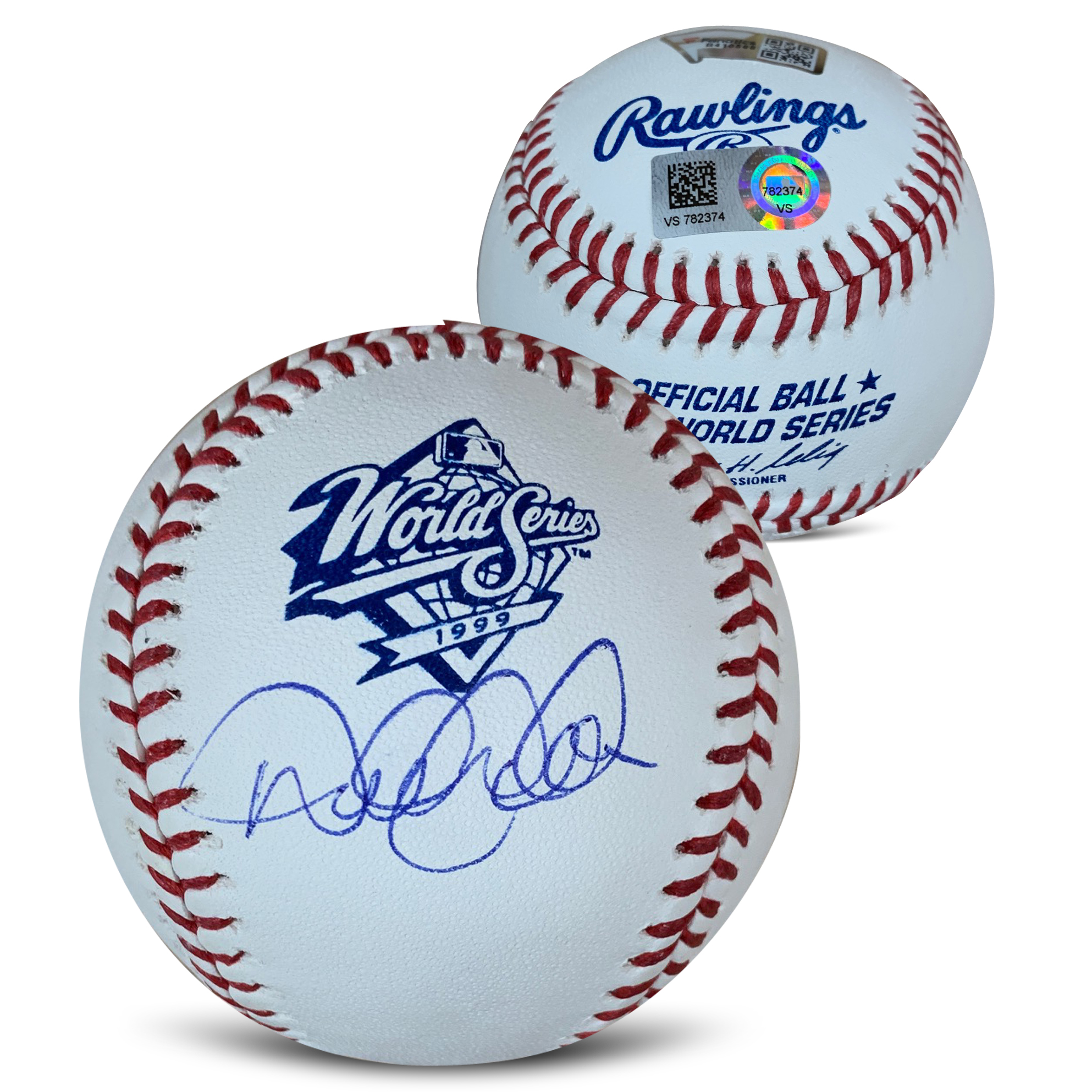Derek Jeter Autographed 1999 World Series Signed Baseball Fanatics Authentic COA With Display Case