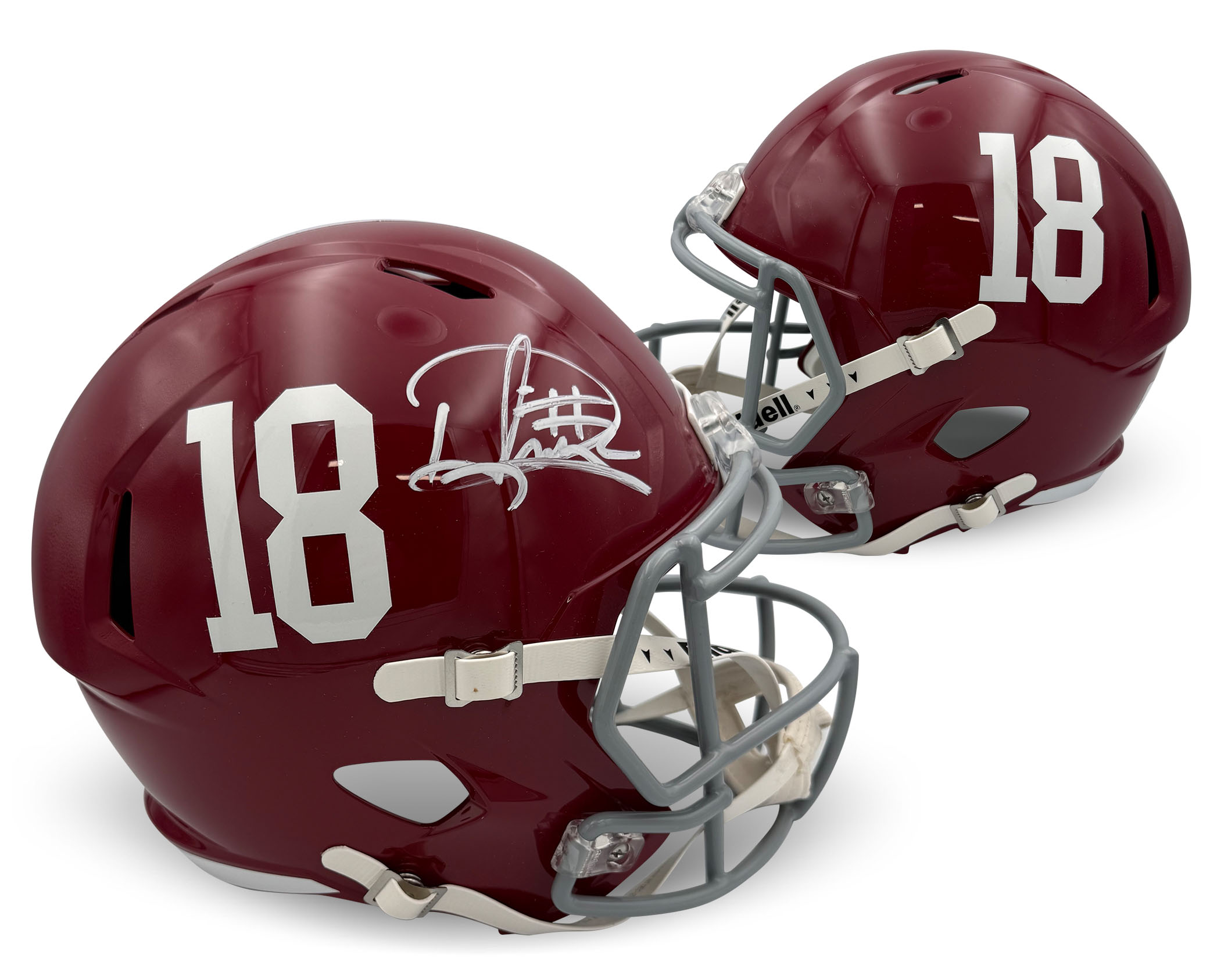Derrick Henry Autographed Alabama Crimson Tide Signed Full Size Replica Football Helmet Beckett Authenticated COA