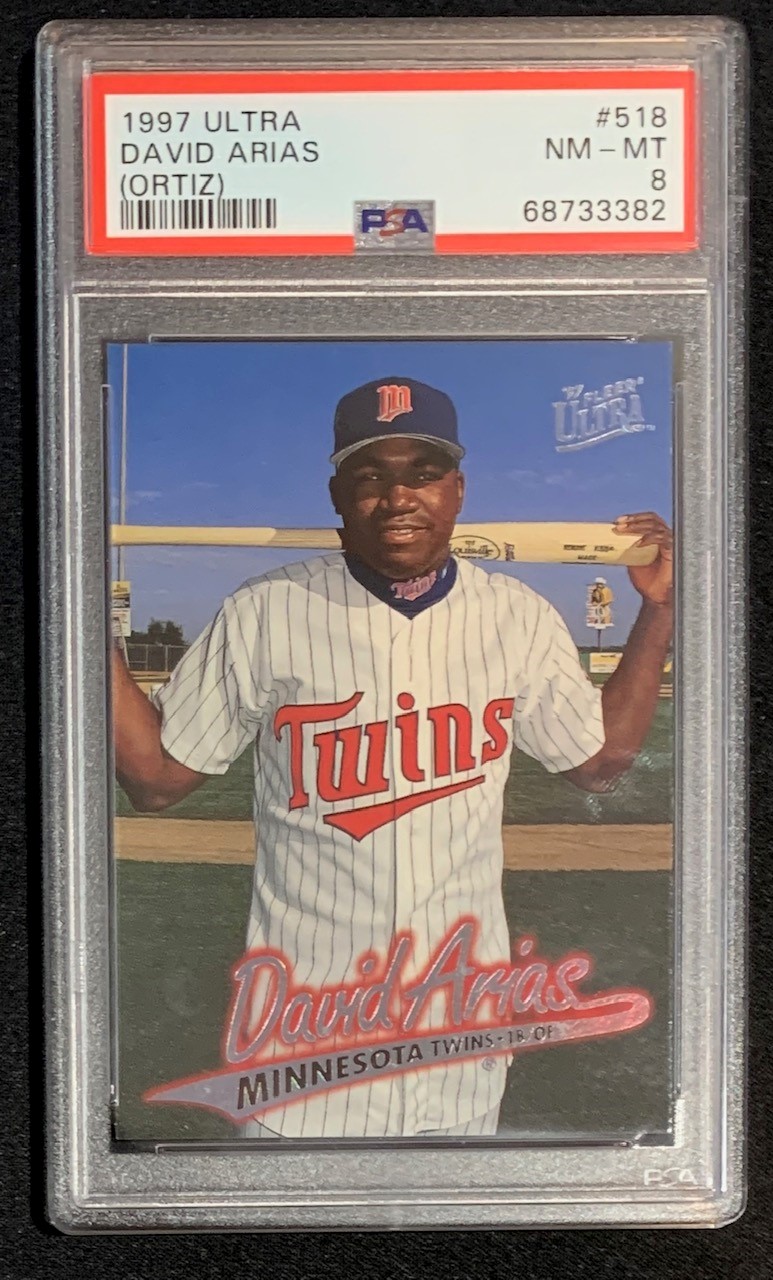 David Ortiz 1997 Fleer Ultra Baseball Rookie Card RC #518 Graded PSA 8