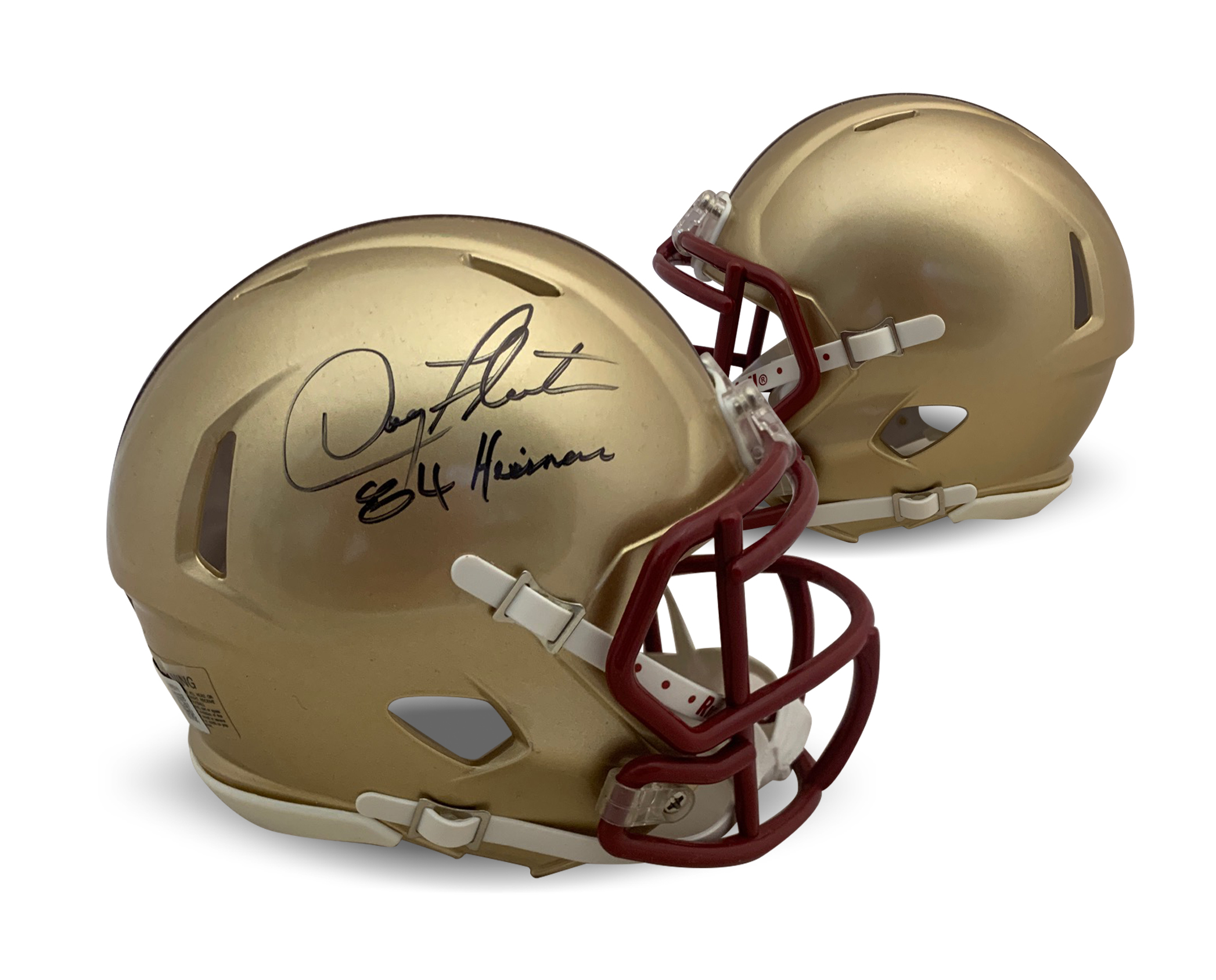 Doug Flutie Autographed Boston College Eagles Signed Football Mini Helmet Heisman 1984 Beckett COA
