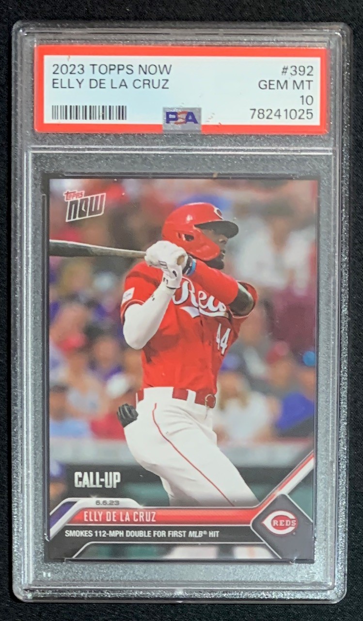 Elly De La Cruz 2023 Topps Now 1st Hit Baseball Rookie Card #392 Graded PSA 10