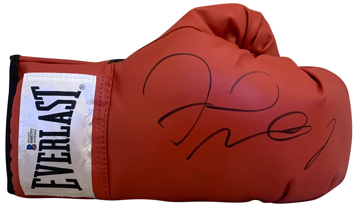 Floyd Mayweather Jr Autographed Red Signed Boxing Glove Beckett COA