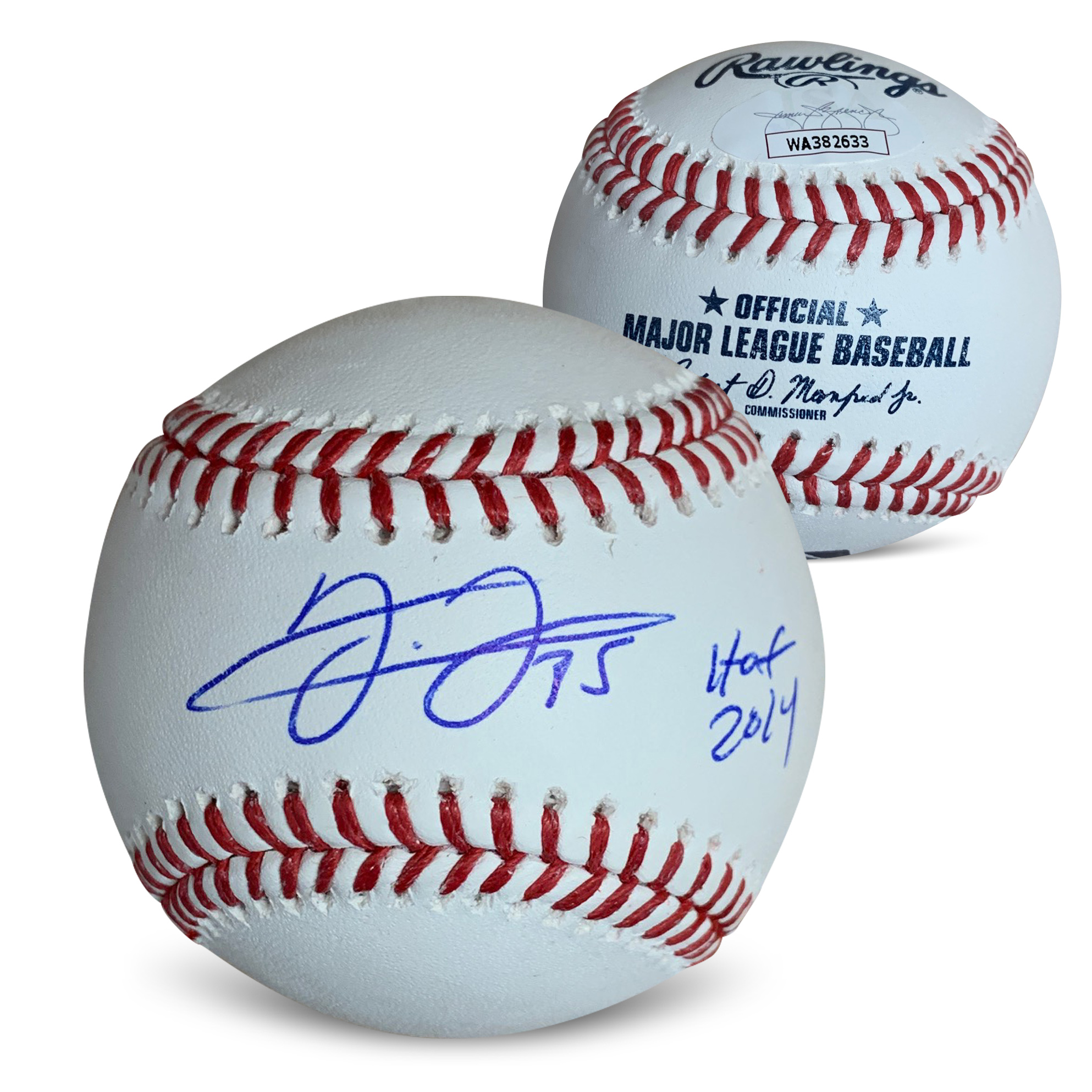 Frank Thomas Autographed Hall of Fame HOF 2014 Signed MLB Baseball JSA COA With Display Case