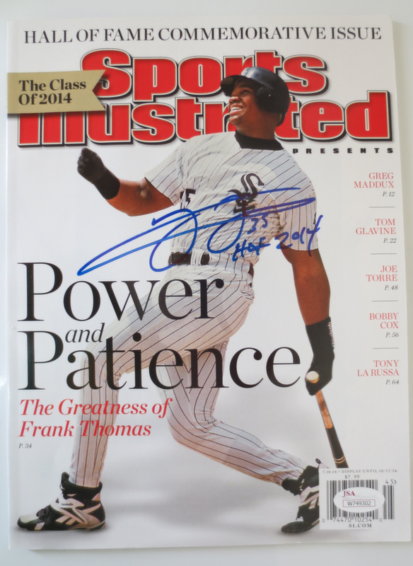 Frank Thomas Autographed Baseball Sports Illustrated Signed SI HOF 2014 JSA COA Frank Thomas Autographed Baseball Sports Illustrated Signed SI HOF 2014 JSA COA