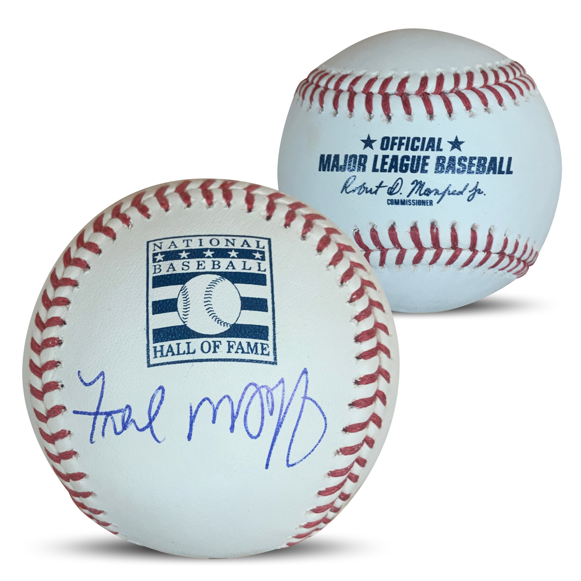 Fred McGriff Autographed Hall of Fame HOF Logo Signed Baseball TRISTAR COA With UV Display Case