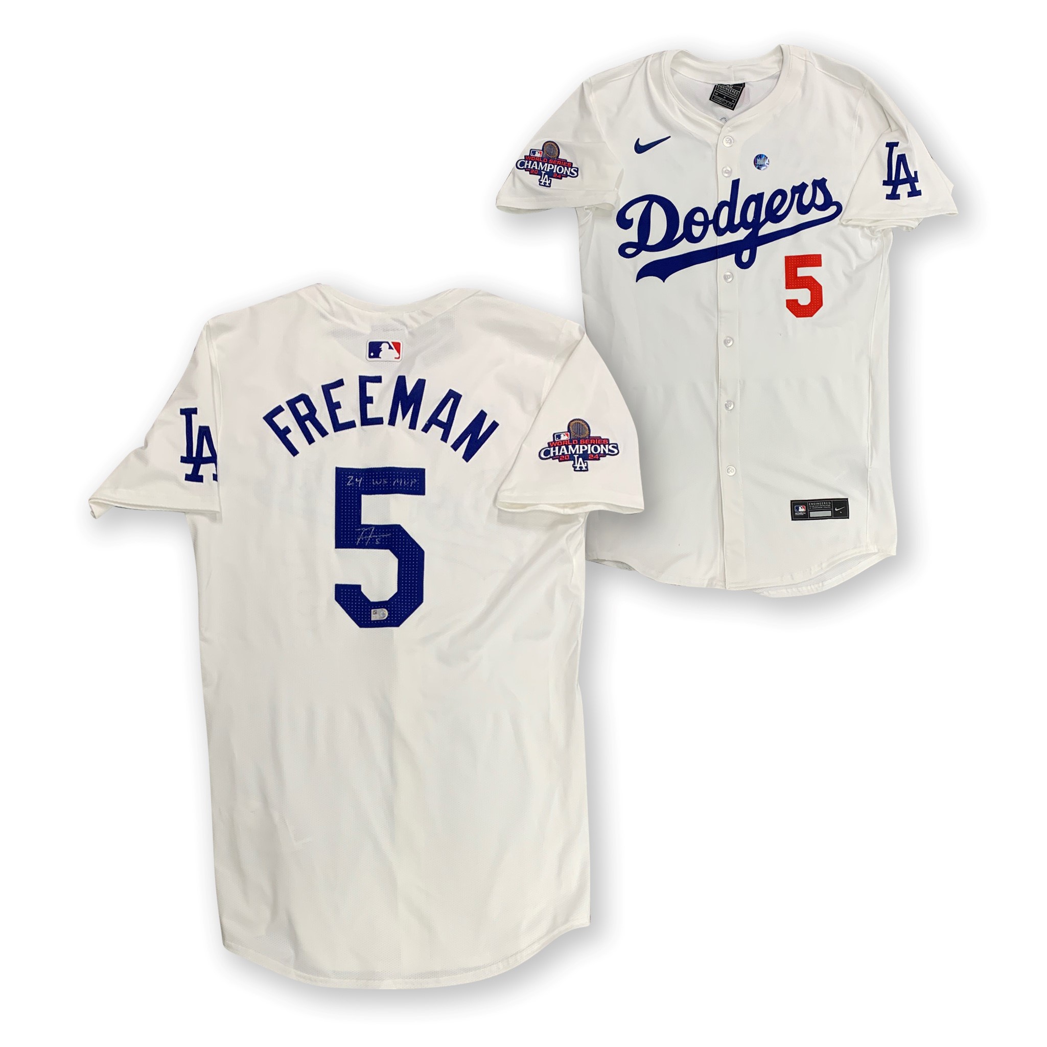 Freddie Freeman Autographed Los Angeles Dodgers 2024 World Series MVP Signed Nike Elite Authentic Baseball Jersey MLB Hologram COA Freddie Freeman Autographed Los Angeles Dodgers 2024 World Series MVP Signed Nike Elite Authentic Baseball Jersey MLB Hologram COA