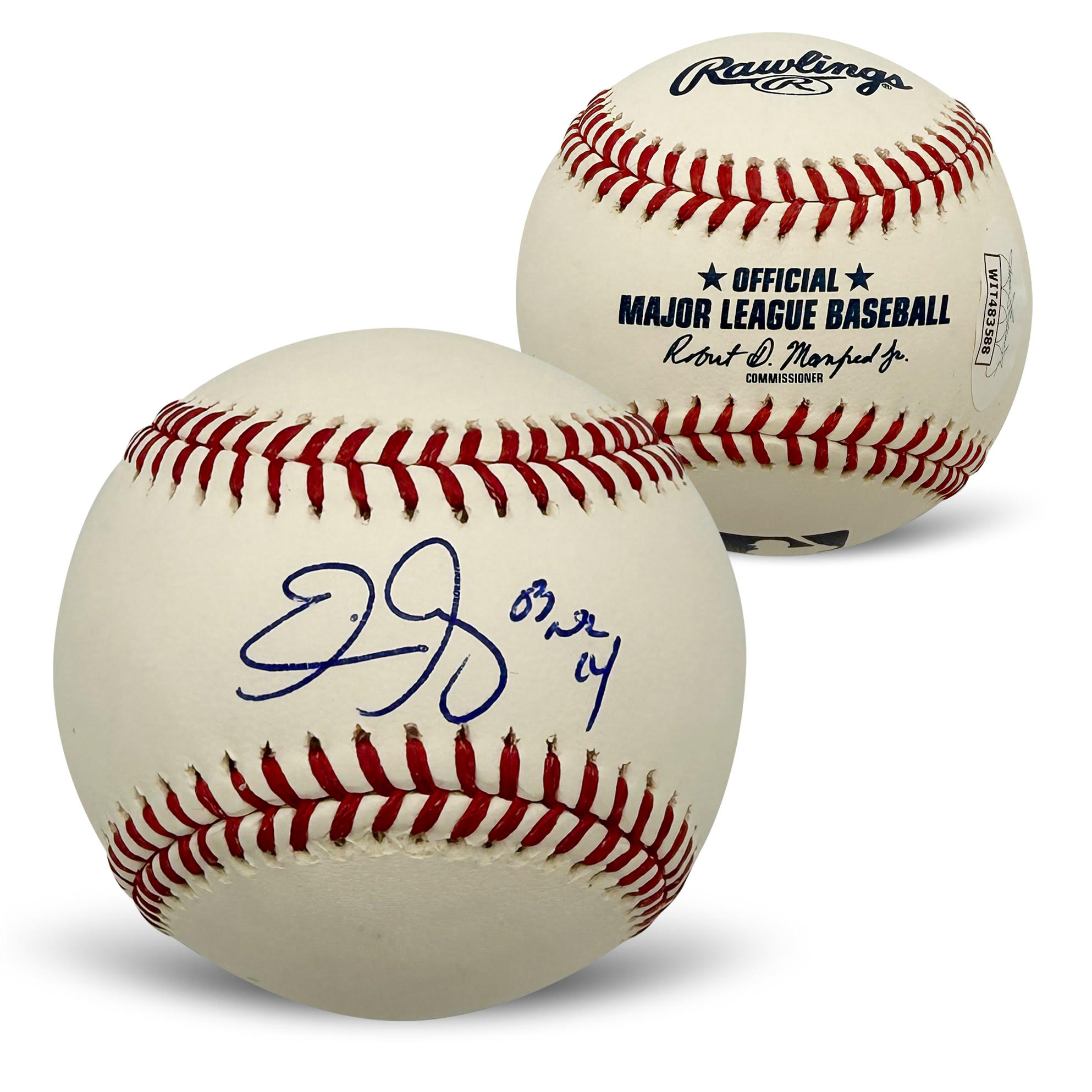 Eric Gagne Autographed Los Angeles Dodgers 2003 NL CY YOUNG MLB Signed Baseball JSA Witness Authenticated With UV Display Case Eric Gagne Autographed Los Angeles Dodgers 2003 NL CY YOUNG MLB Signed Baseball JSA Witness Authenticated With UV Display Case