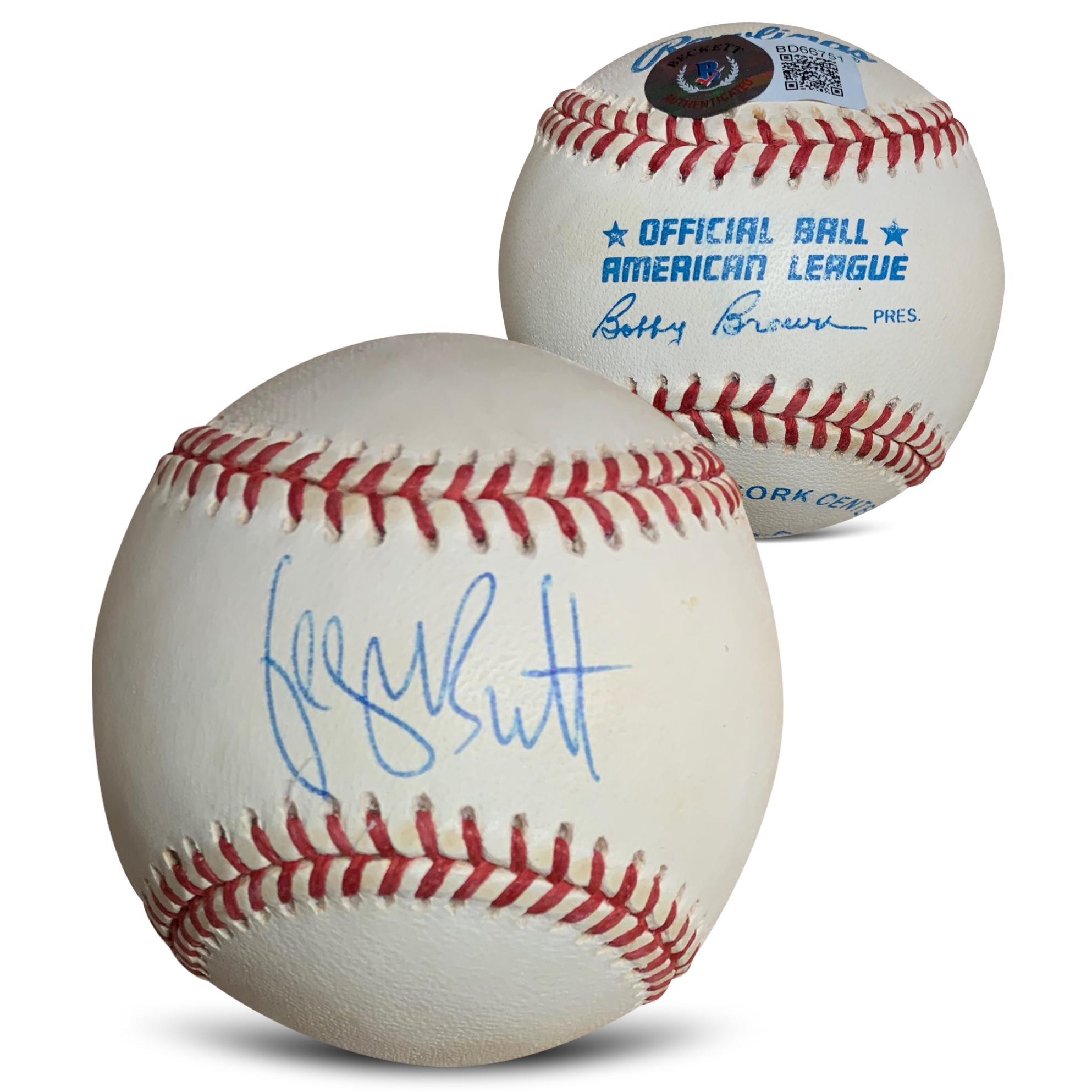 George Brett Autographed American League Signed MLB Baseball Beckett COA With Display Case George Brett Autographed American League Signed MLB Baseball Beckett COA With Display Case