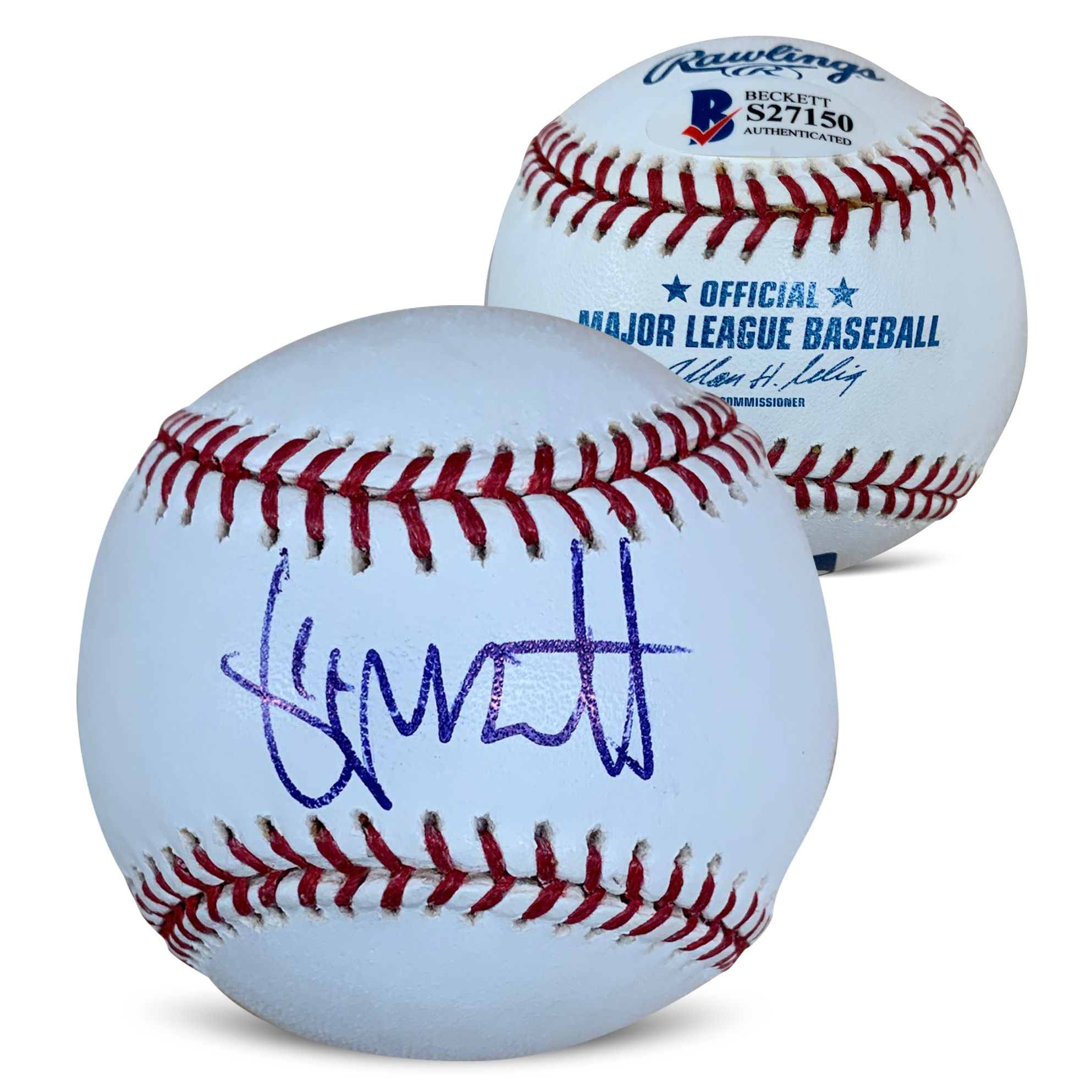 George Brett Autographed MLB Signed Baseball Beckett COA With Display Case