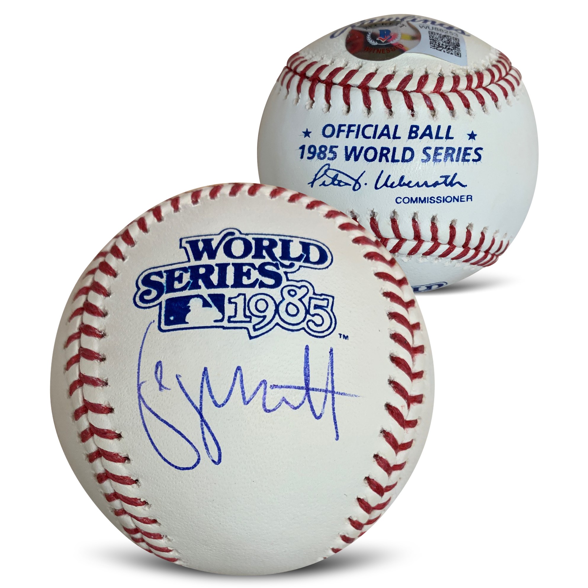 George Brett Autographed 1985 World Series Signed Baseball Beckett COA With Display Case