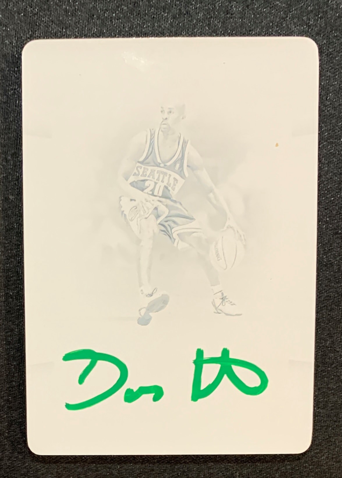 Gary Payton 2019 Panini Flawless Signed Printing Plate Card #45 Auto JSA 1/1