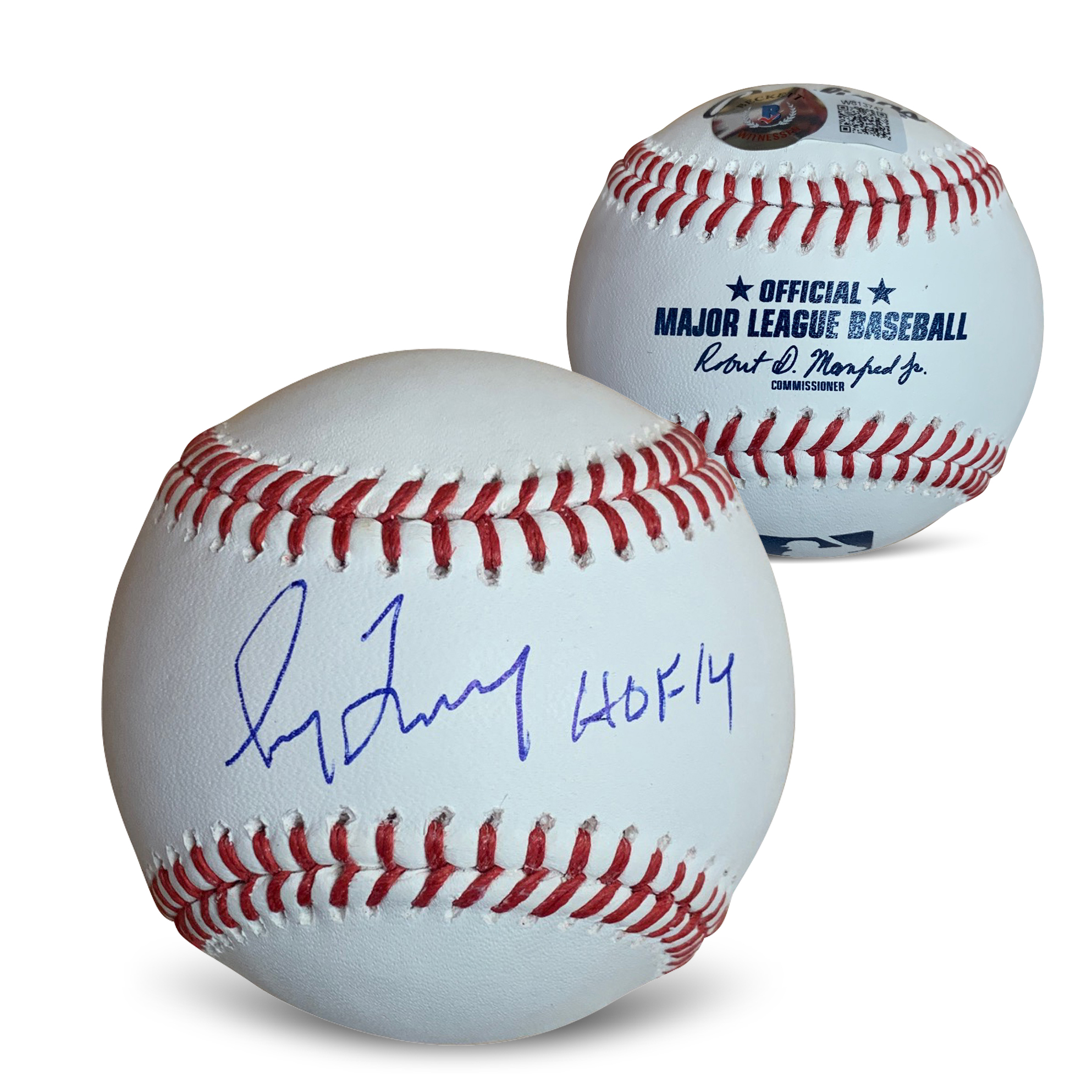 Greg Maddux Autographed MLB Signed Hall of Fame HOF 2014 Baseball Beckett With UV Display Case