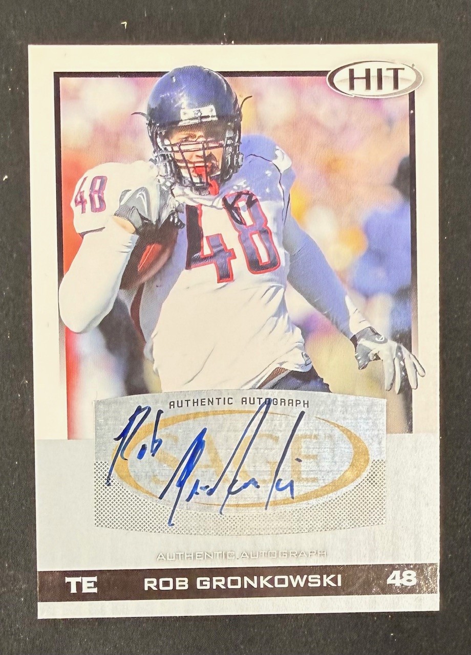 Rob Gronkowski 2010 SAGE HIT Signed Football Rookie Card #A84 Auto
