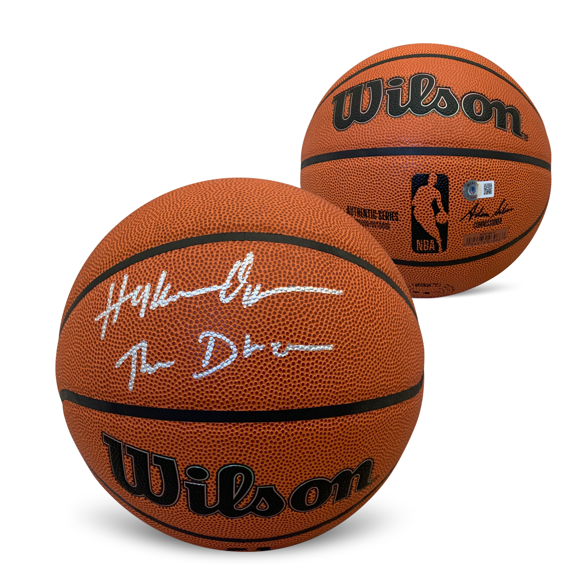 Hakeem Olajuwon Autographed NBA Full Size Replica Basketball THE DREAM Beckett COA