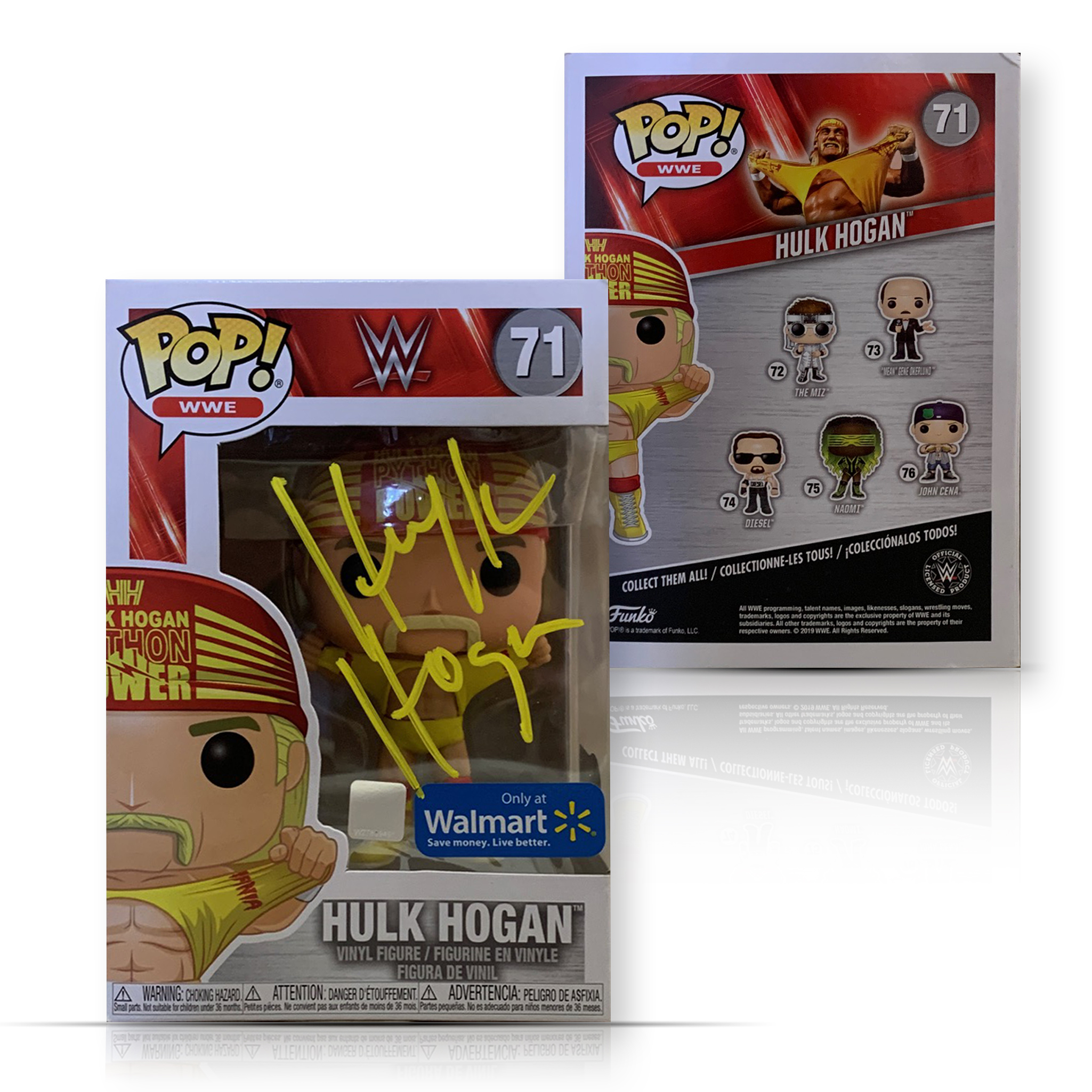 Hulk Hogan Autographed Wrestling Signed Funko POP 71 Beckett COA With Protector