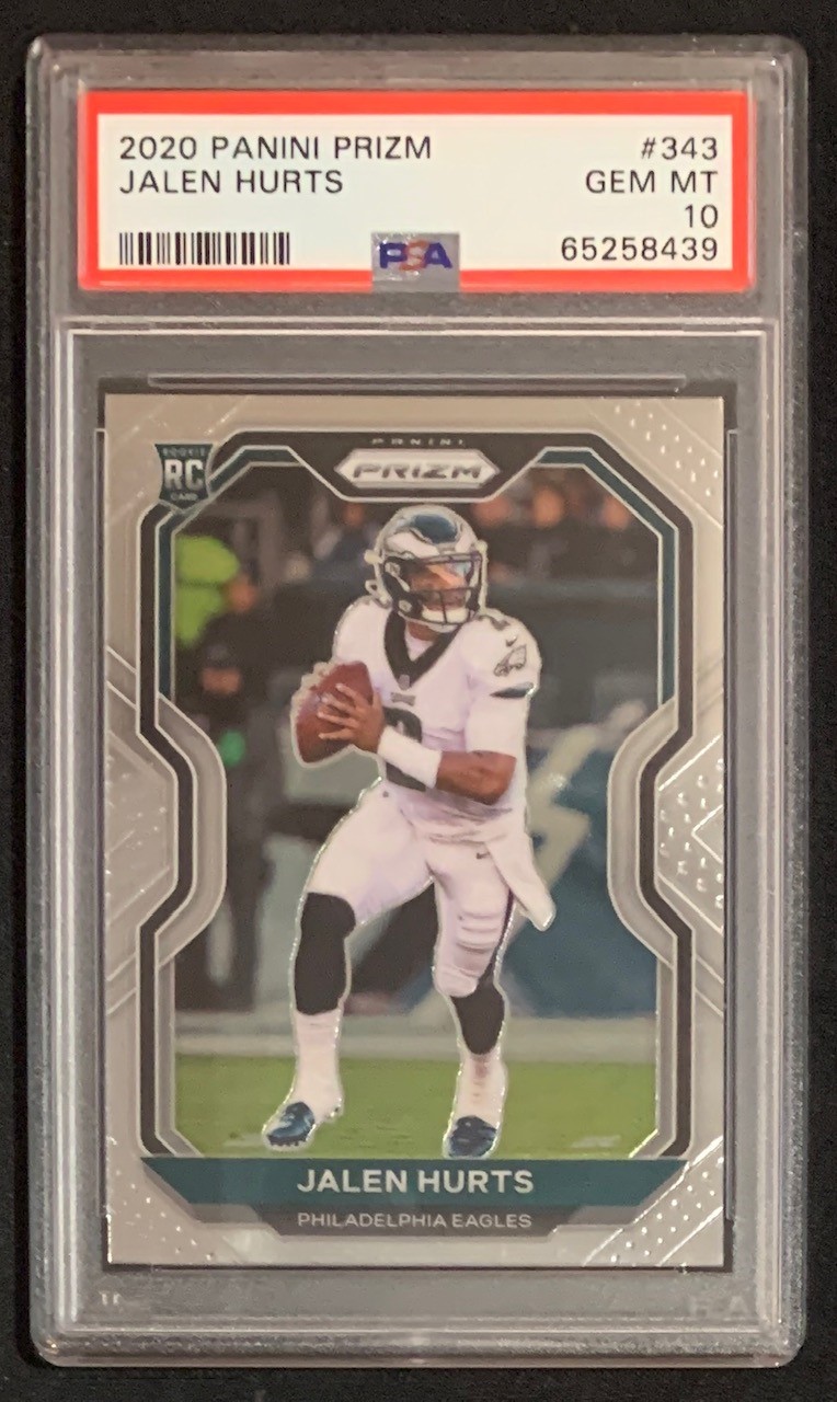 Jalen Hurts 2020 Panini Prizm Football Rookie Card RC #343 Graded PSA 10