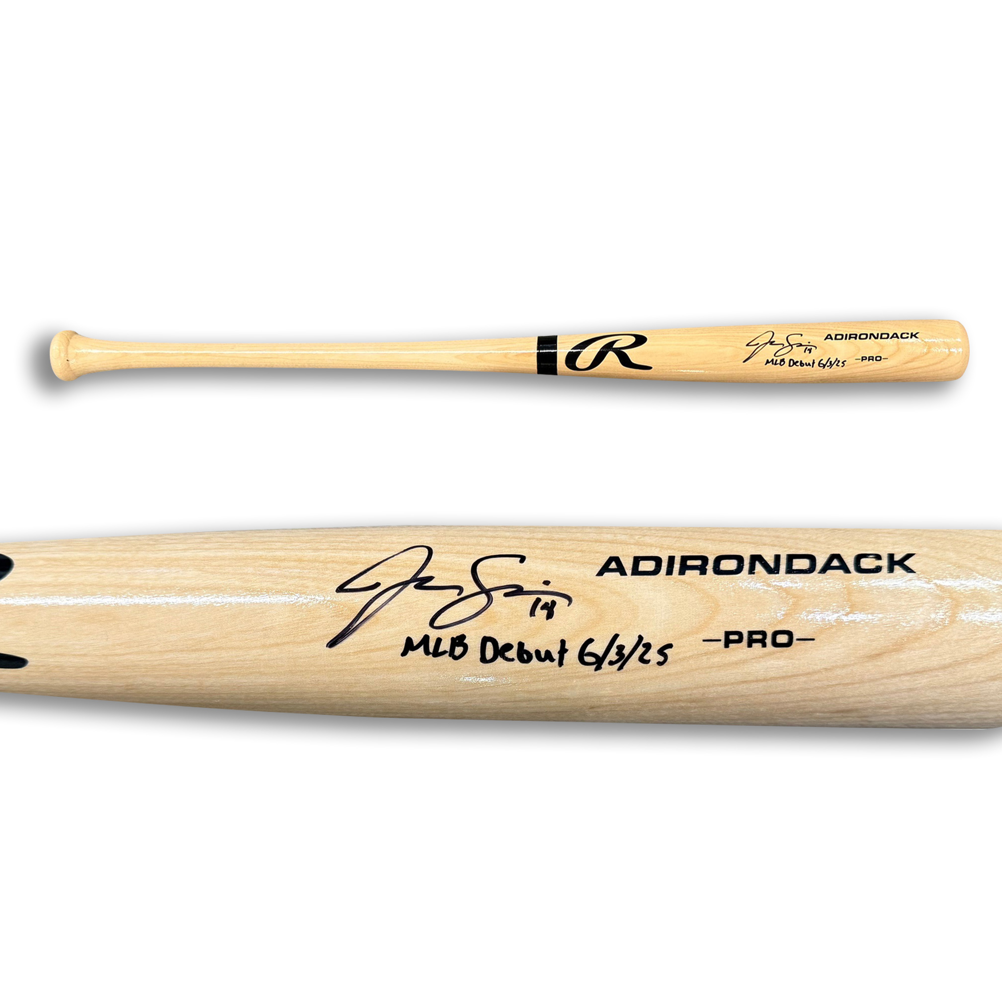 Jac Caglianone Autographed Kansas City Royals MLB Debut 6/3/25 Signed 34" Baseball Bat Fanatics Authentic COA