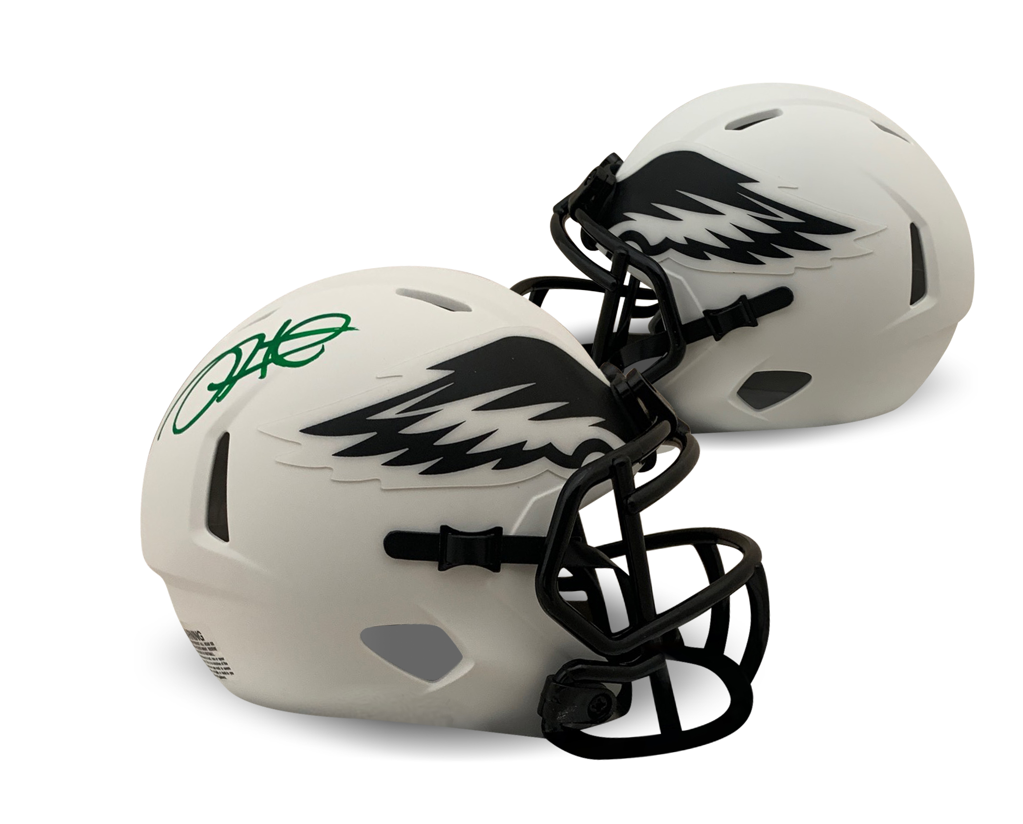 Jalen Hurts Autographed Philadelphia Eagles Lunar Football Signed Mini Helmet PSA DNA COA