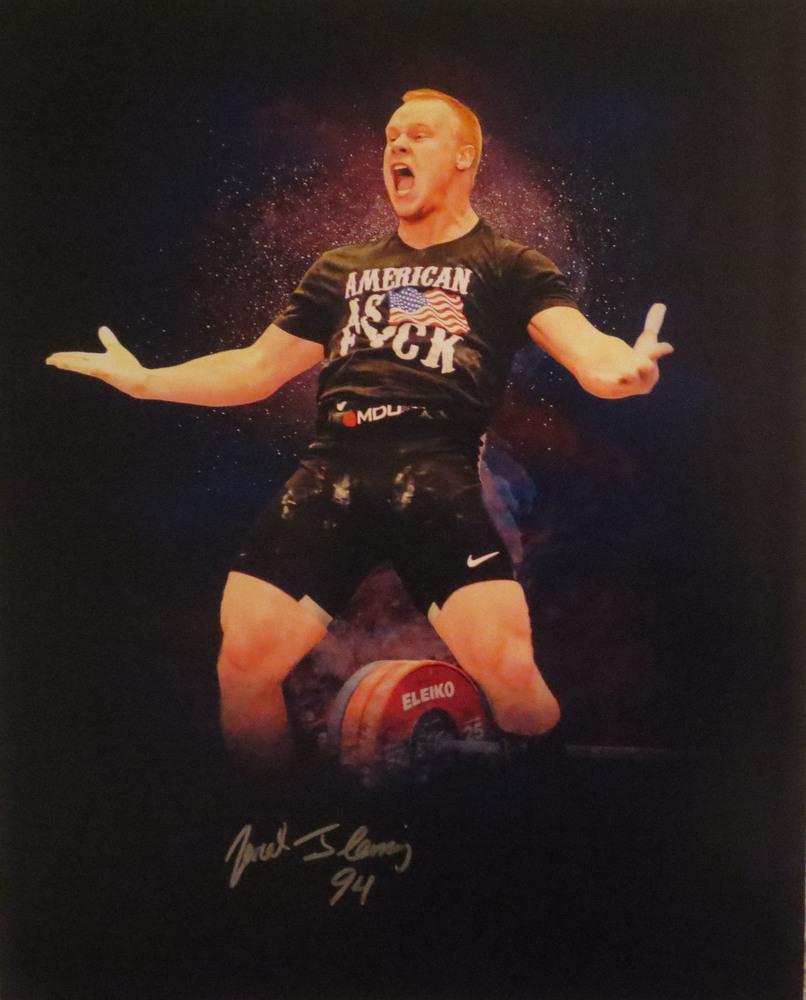 Jared Fleming Autographed USA Weightlifting American Record 170 Snatch Signed 16x20 Photo 13