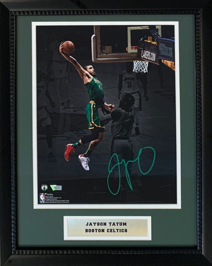 Jayson Tatum Autographed Boston Signed 11x14 Framed Photo Fanatics Authentic COA Jayson Tatum Autographed Boston Signed 11x14 Framed Photo Fanatics Authentic COA