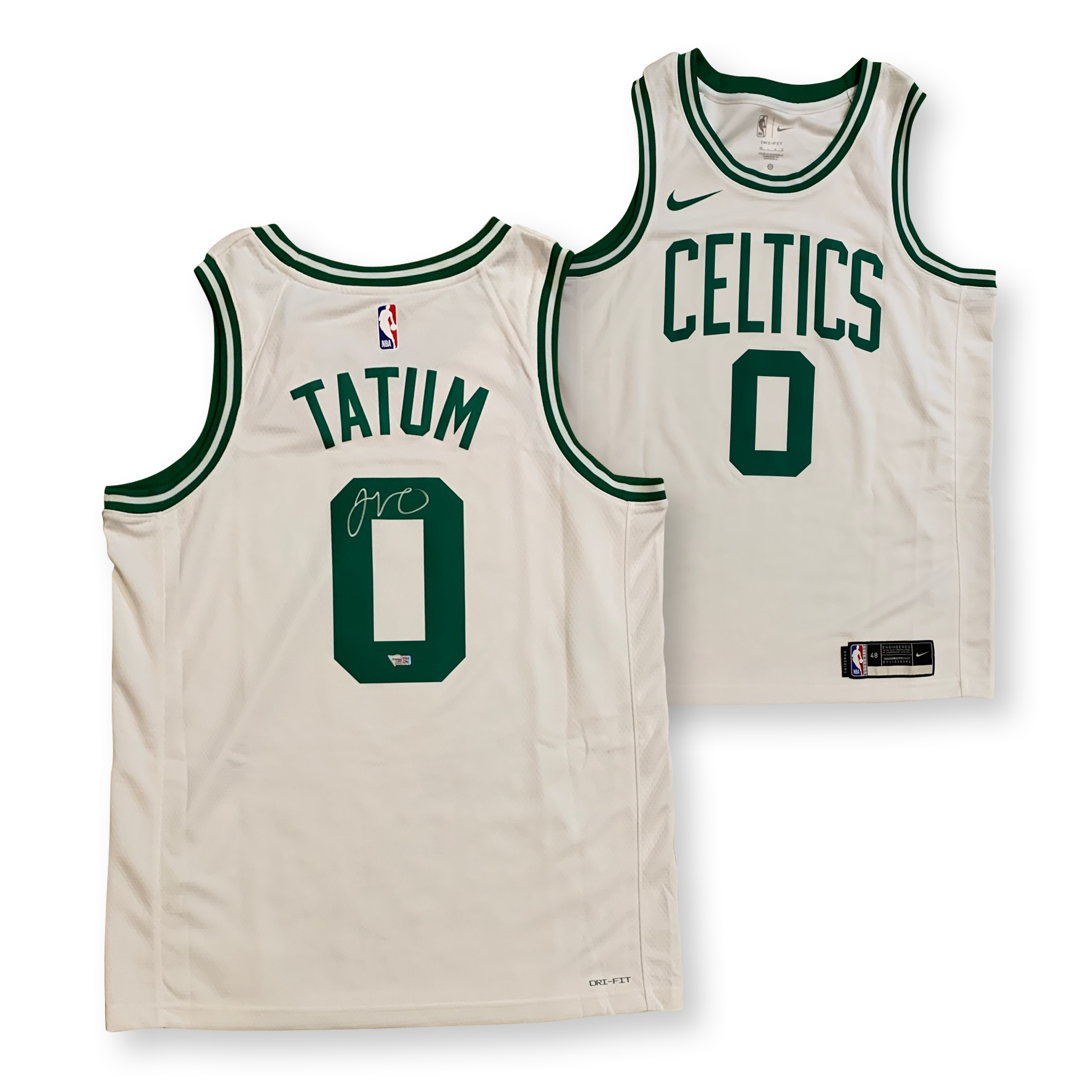Jayson Tatum Autographed Boston Celtics Signed White Nike Swingman Basketball Jersey Fanatics Authentic COA