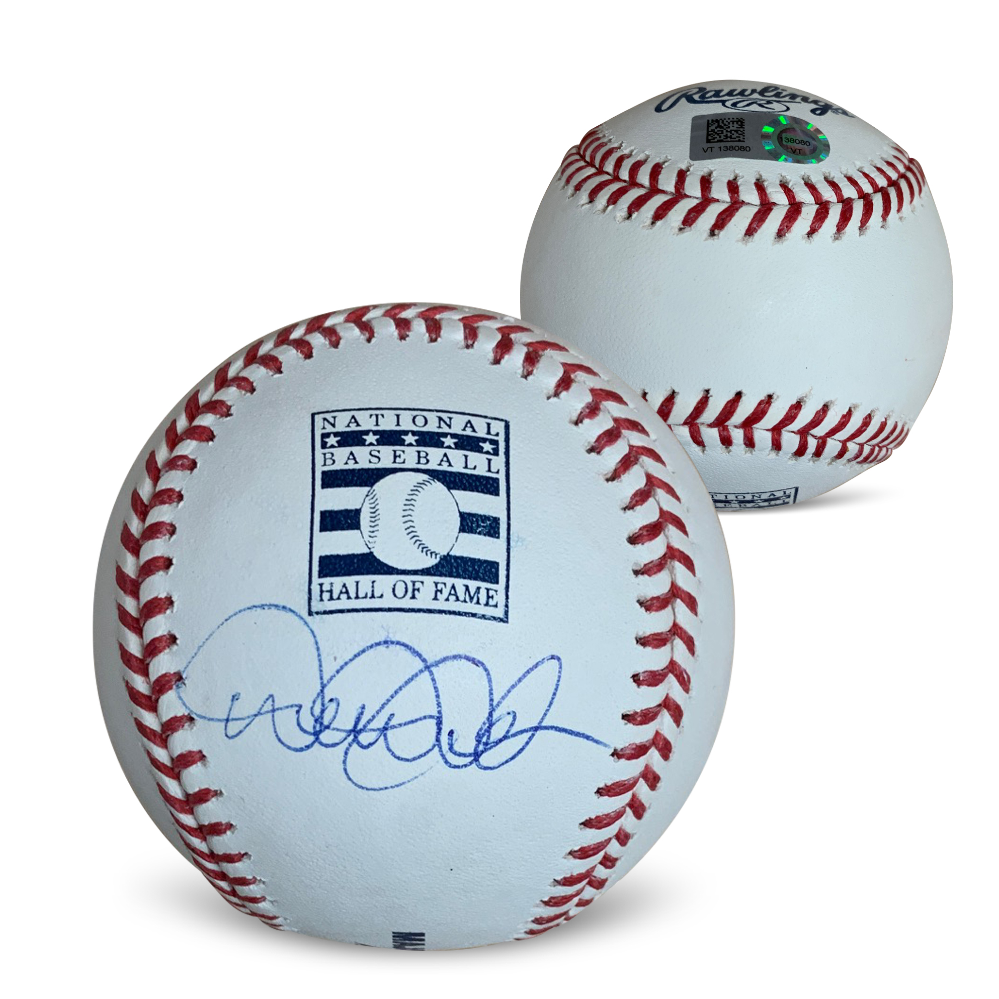 Derek Jeter Autographed Hall of Fame HOF Signed Logo Baseball MLB COA With Display Case