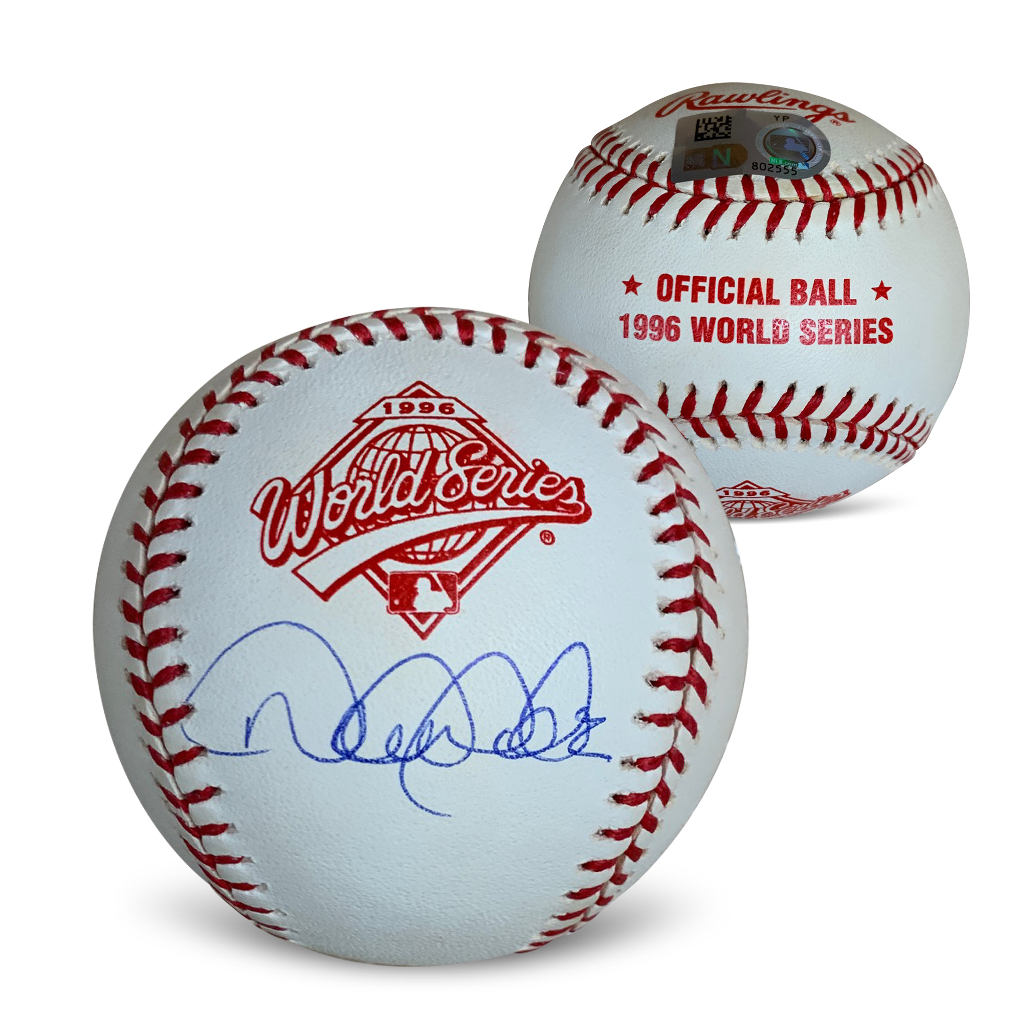 Derek Jeter Autographed 1996 World Series Signed Baseball MLB COA With UV Display Case
