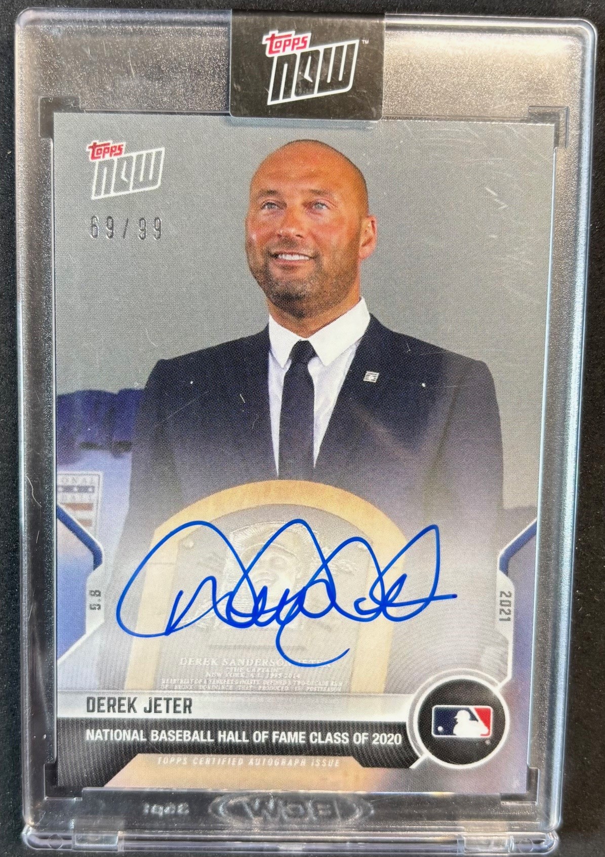 Derek Jeter 2021 Topps Now National Baseball Hall of Fame Class of 2020 Signed Baseball Card #776A Auto 69/99