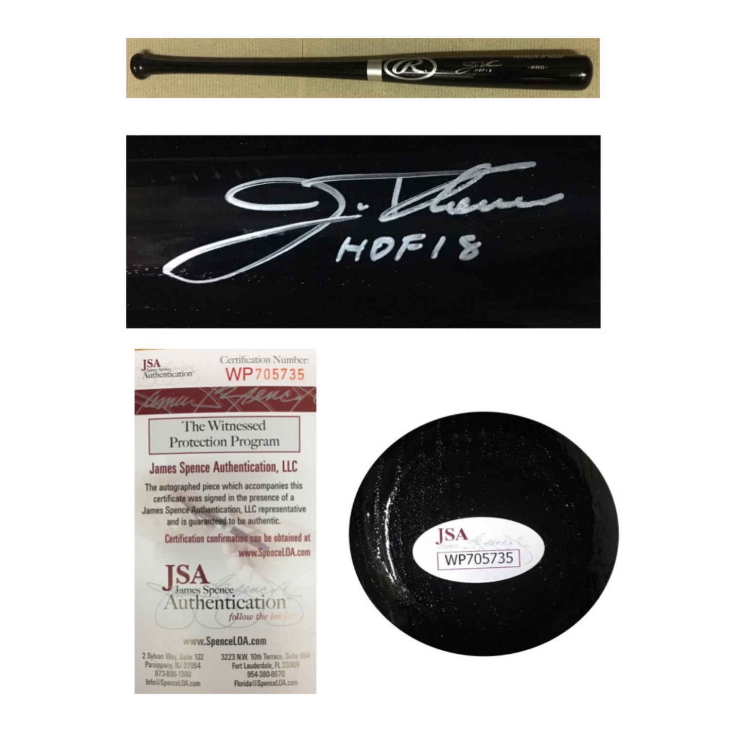 jim thome autographed bat