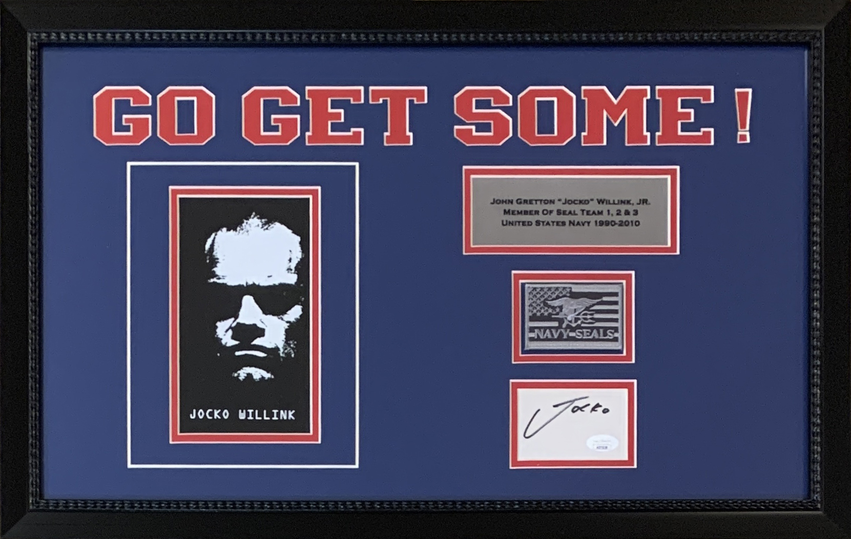 Jocko Willink Autographed Navy Seal Signed Book 16x26 Framed Photo Display JSA COA