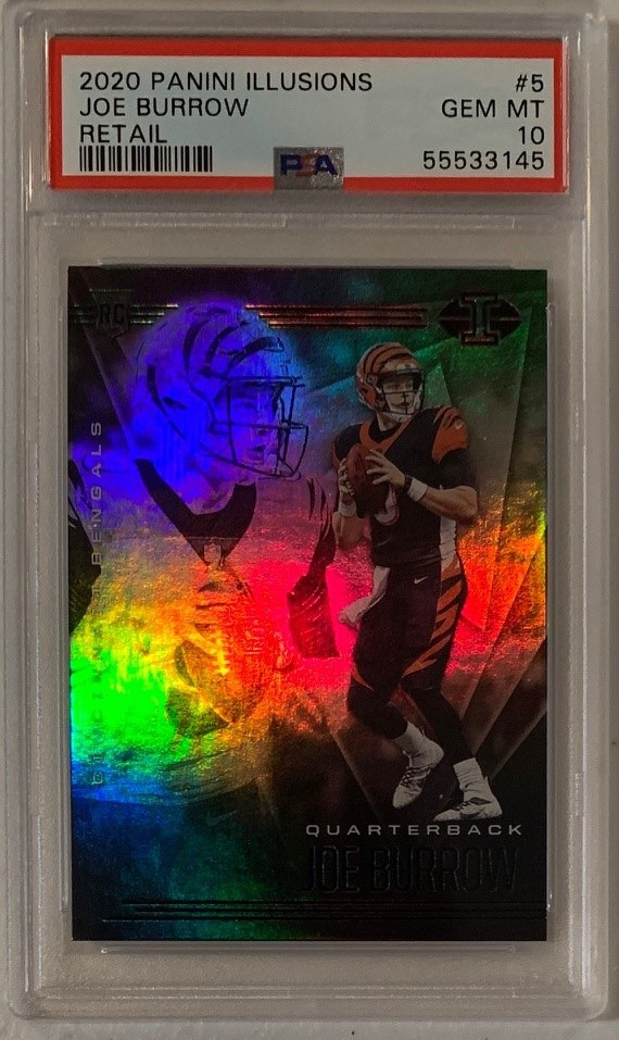 Joe Burrow 2020 Panini Illusions Football Rookie Card RC #5 Graded PSA 10