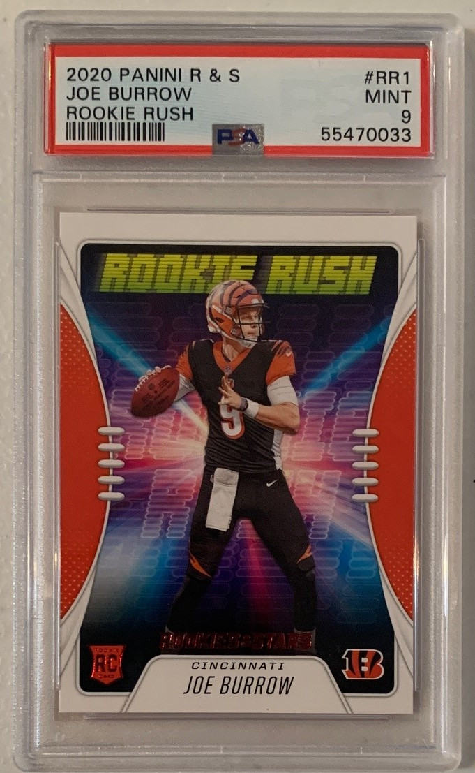 Joe Burrow 2020 Panini Rookies & Stars Rookie Rush Rookie Card #RR1 PSA 9 Joe Burrow 2020 Panini Rookies & Stars Rookie Rush Rookie Card #RR1 PSA 9