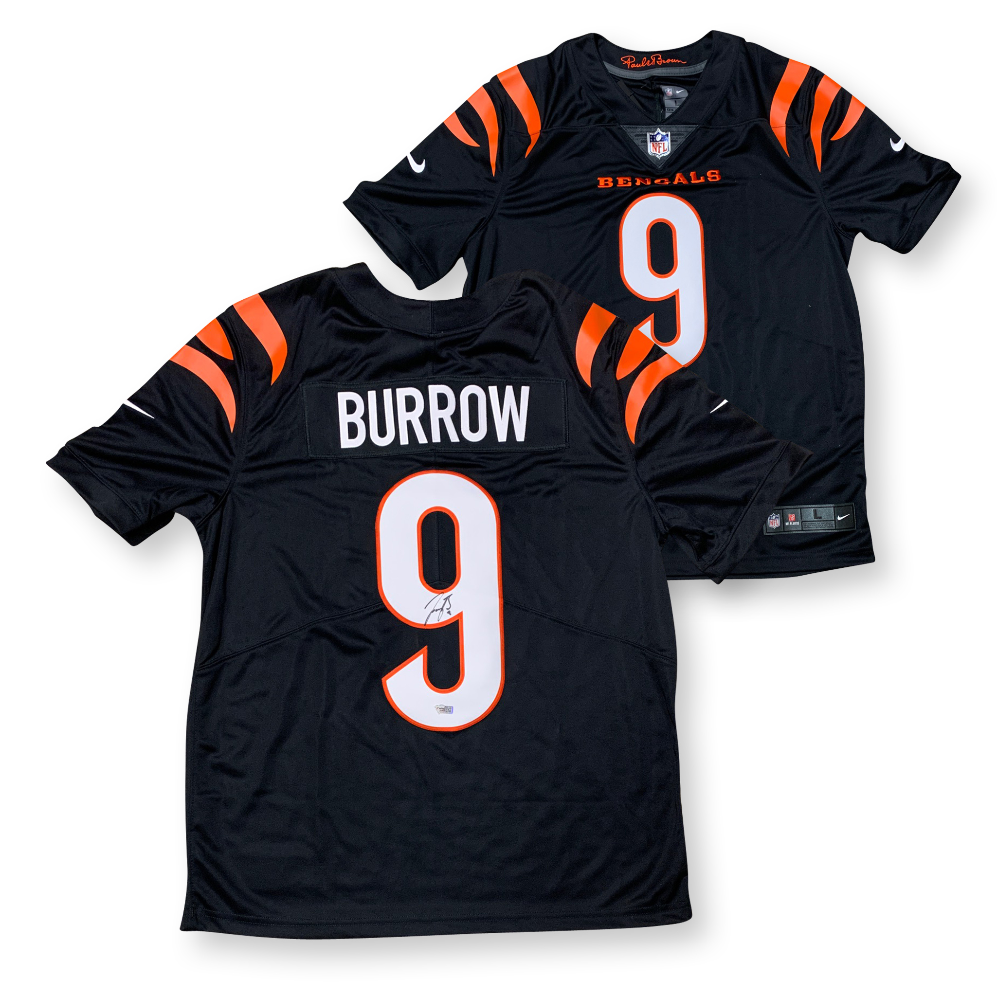 Joe Burrow Autographed Cincinnati Bengals Signed Nike Limited Black Football Jersey Fanatics Authentic COA