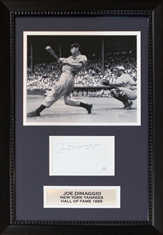 Joe DiMaggio Autographed New York Yankees Signed 14x20 Framed Baseball Book Display JSA COA Joe DiMaggio Autographed New York Yankees Signed 14x20 Framed Baseball Book Display JSA COA