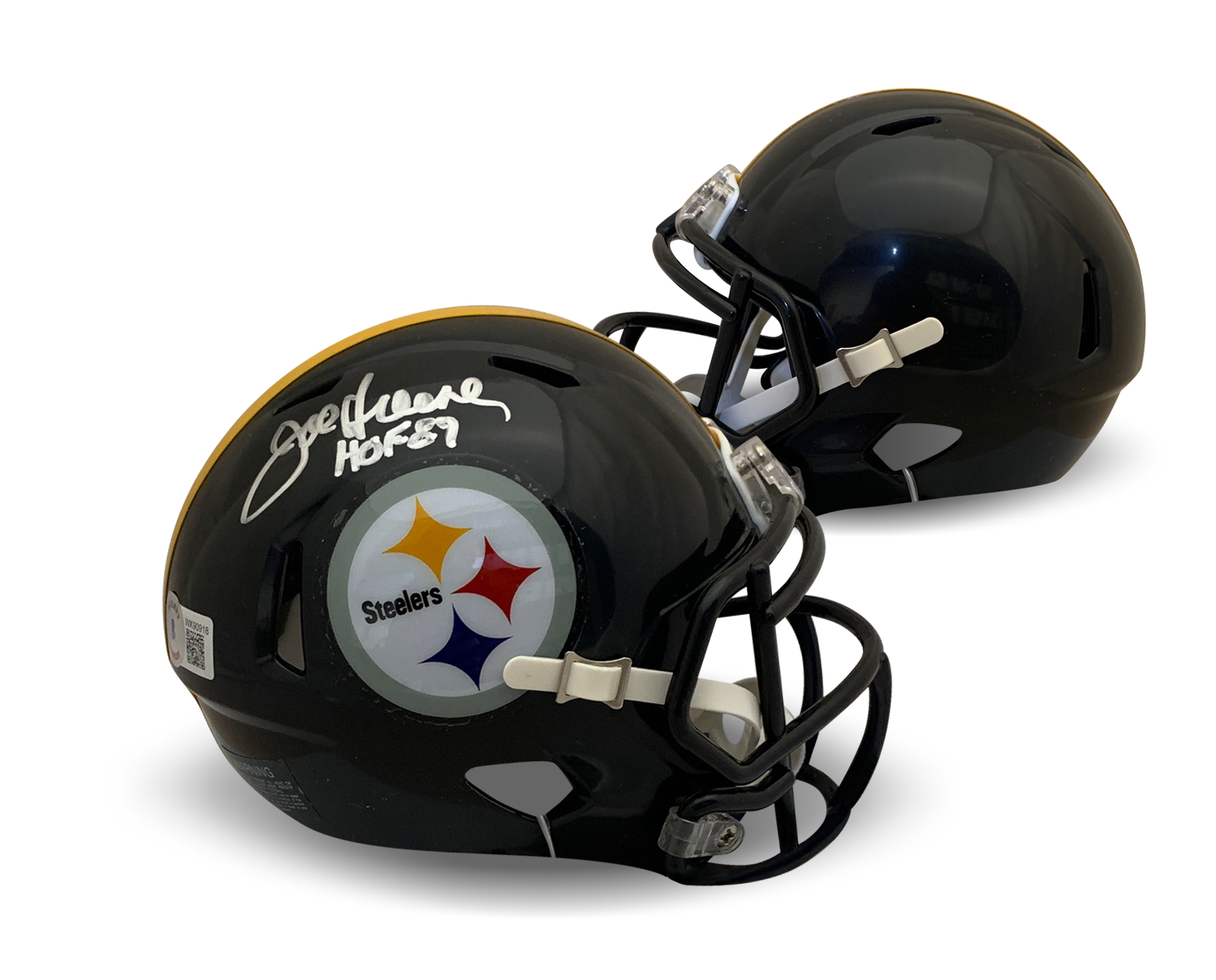 Joe Greene Autographed Pittsburgh Steelers Signed Hall of Fame HOF 87 Football Mini Helmet Beckett COA