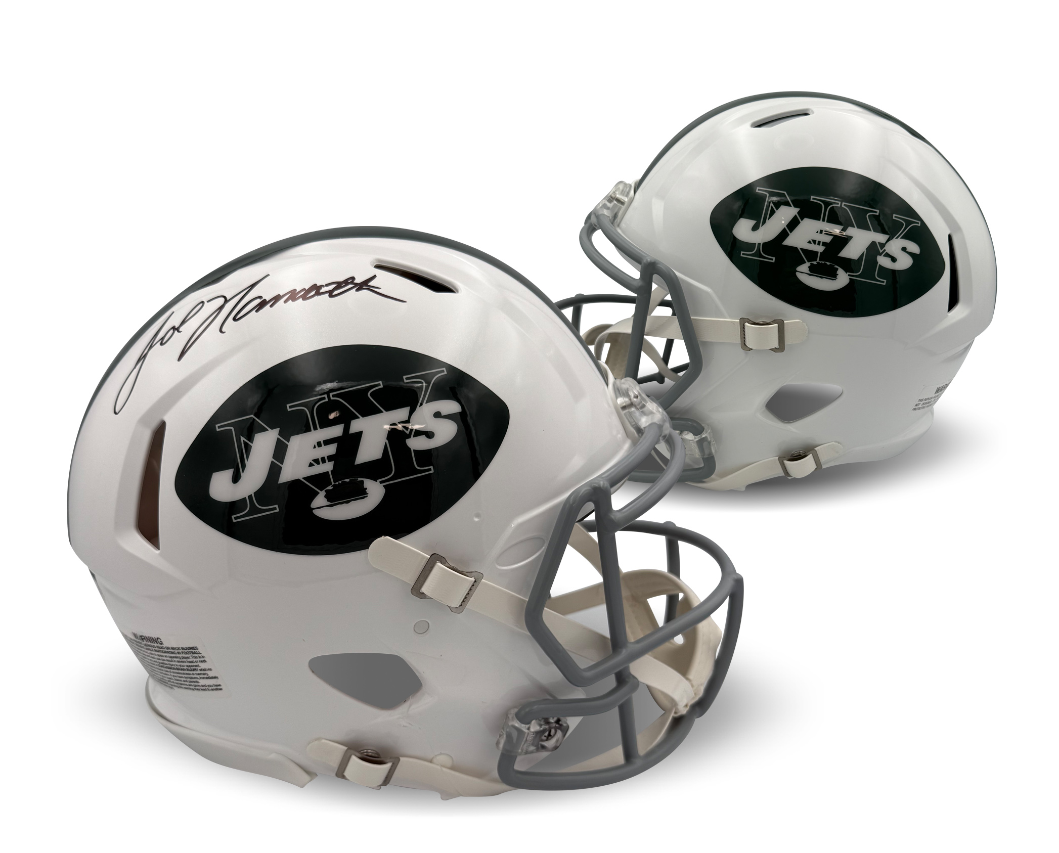 Joe Namath Autographed New York Jets Signed Full Size Football Authentic Helmet PSA Authenticated COA Joe Namath Autographed New York Jets Signed Full Size Football Authentic Helmet PSA Authenticated COA