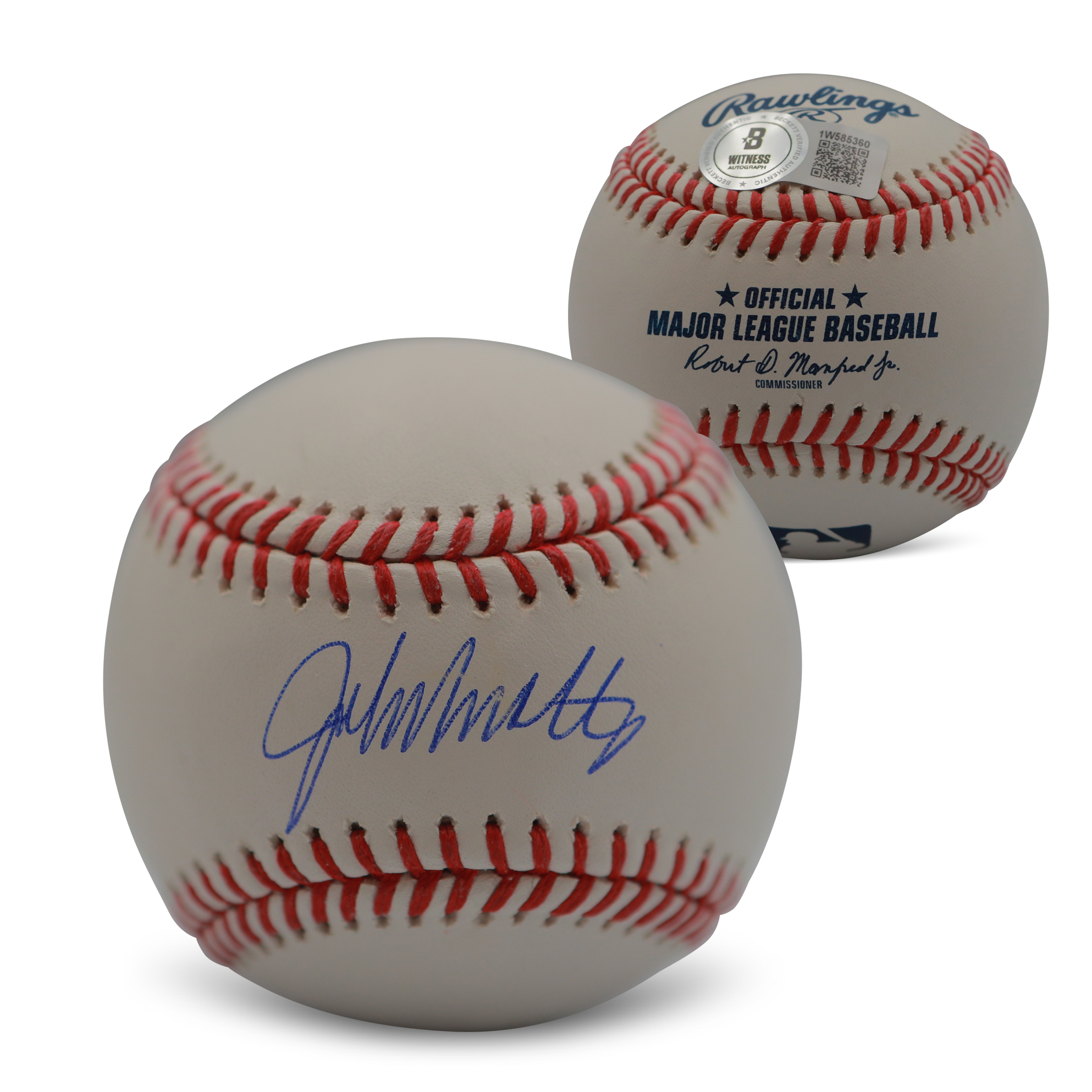 John Smoltz Autographed MLB Signed Baseball Beckett COA With UV Display Case