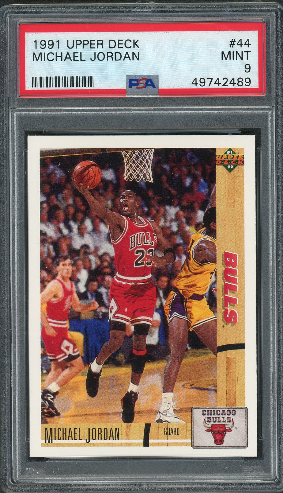 Michael Jordan 1991 Upper Deck Basketball Card #44 Graded PSA 9 MINT Michael Jordan 1991 Upper Deck Basketball Card #44 Graded PSA 9 MINT