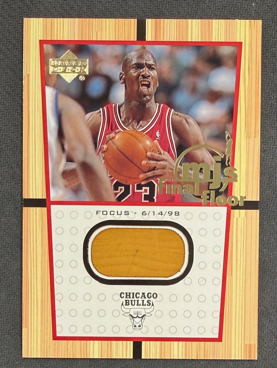 Michael Jordan 2000 Upper Deck Century Legends MJs Final Floor Jumbos Game Used Basketball Card #FF2