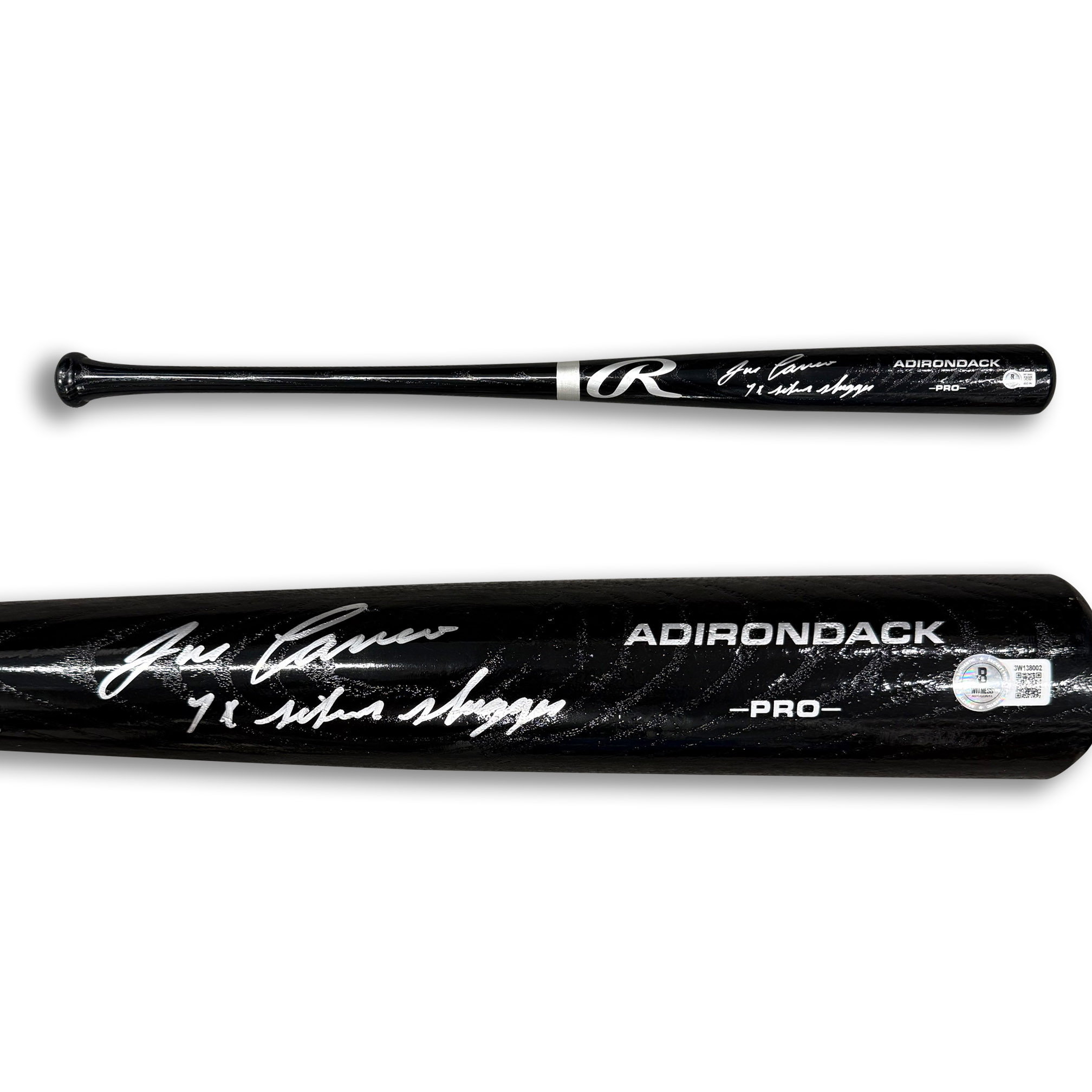 Jose Canseco Autographed Oakland Athletics 34" Signed Black Baseball Bat 4 x Silver Slugger Beckett Witness Authenticated COA