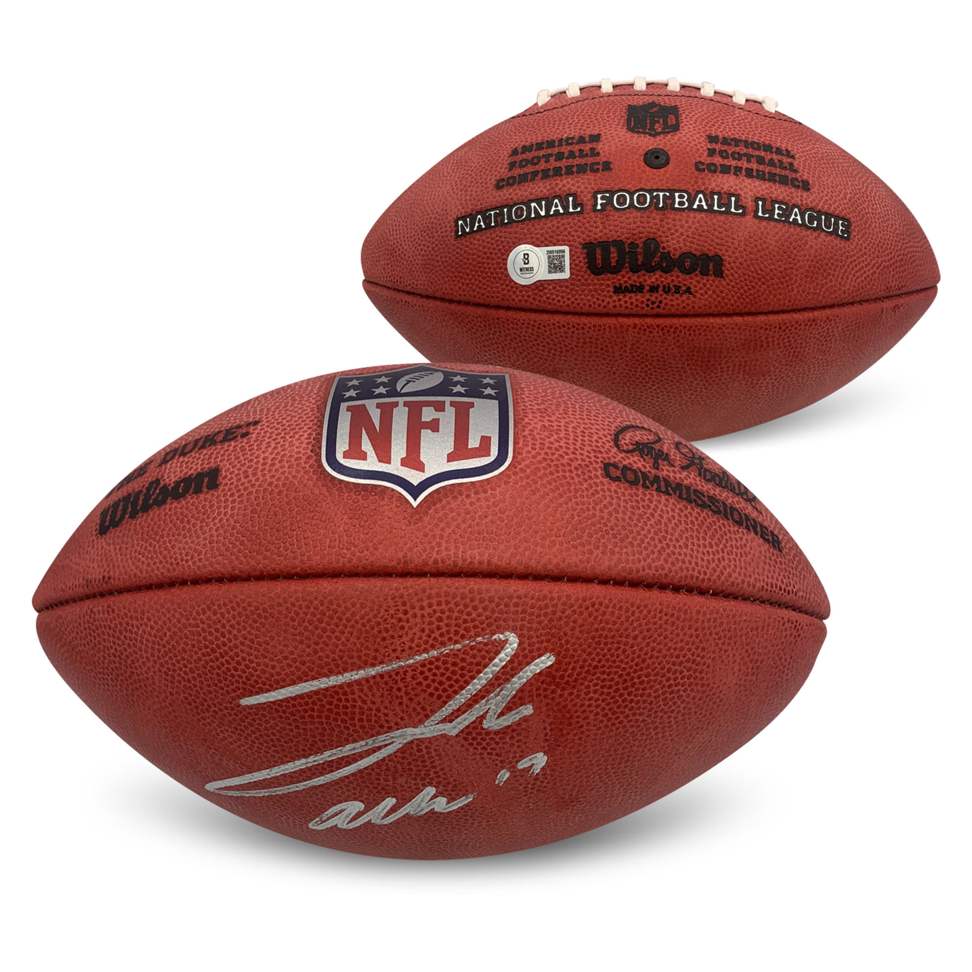 Josh Allen Autographed NFL Authentic Duke Signed Game Football Beckett COA