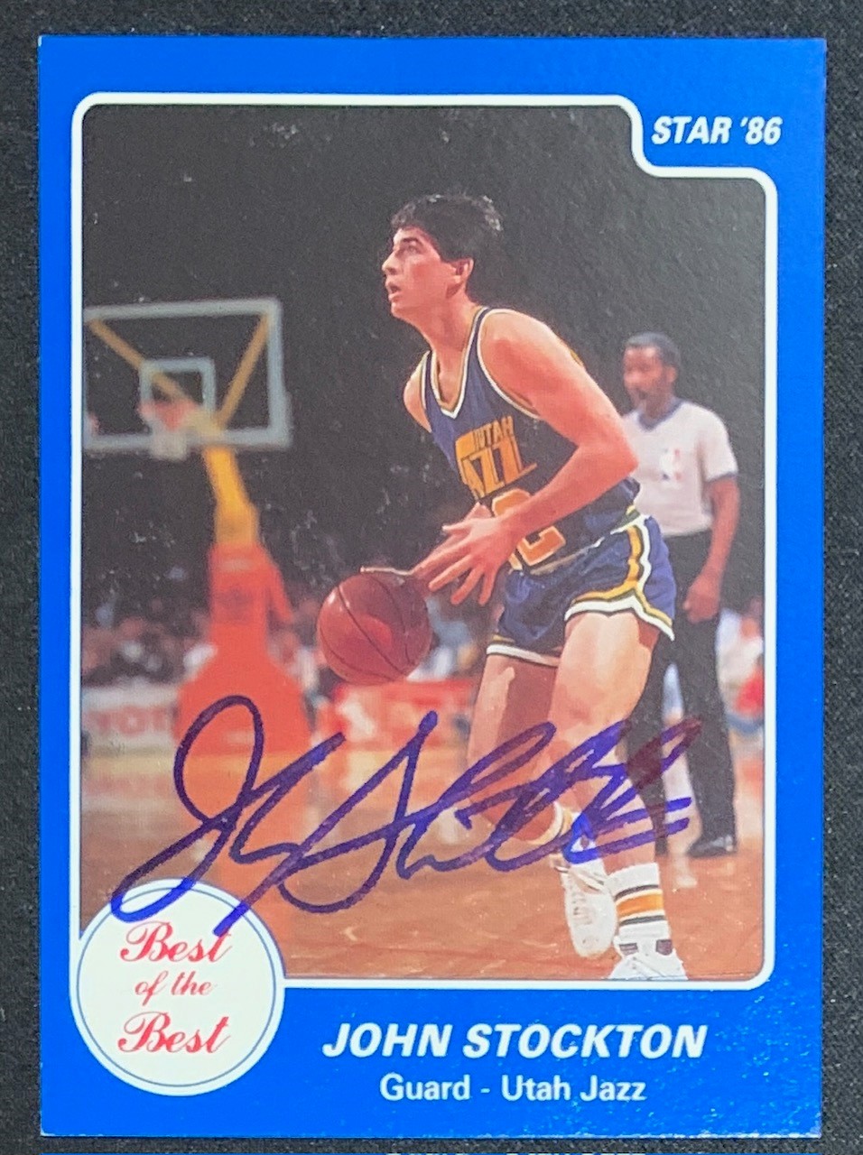 John Stockton Autographed 1986 Star Basketball Signed Rookie Card #12 JSA COA