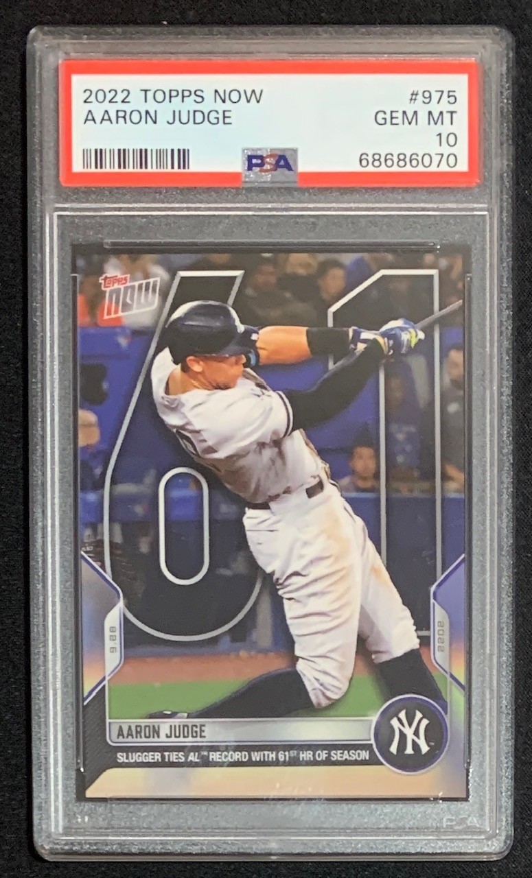 Aaron Judge 2022 Topps Now 61 Home Run Baseball Card #975 Graded PSA 10