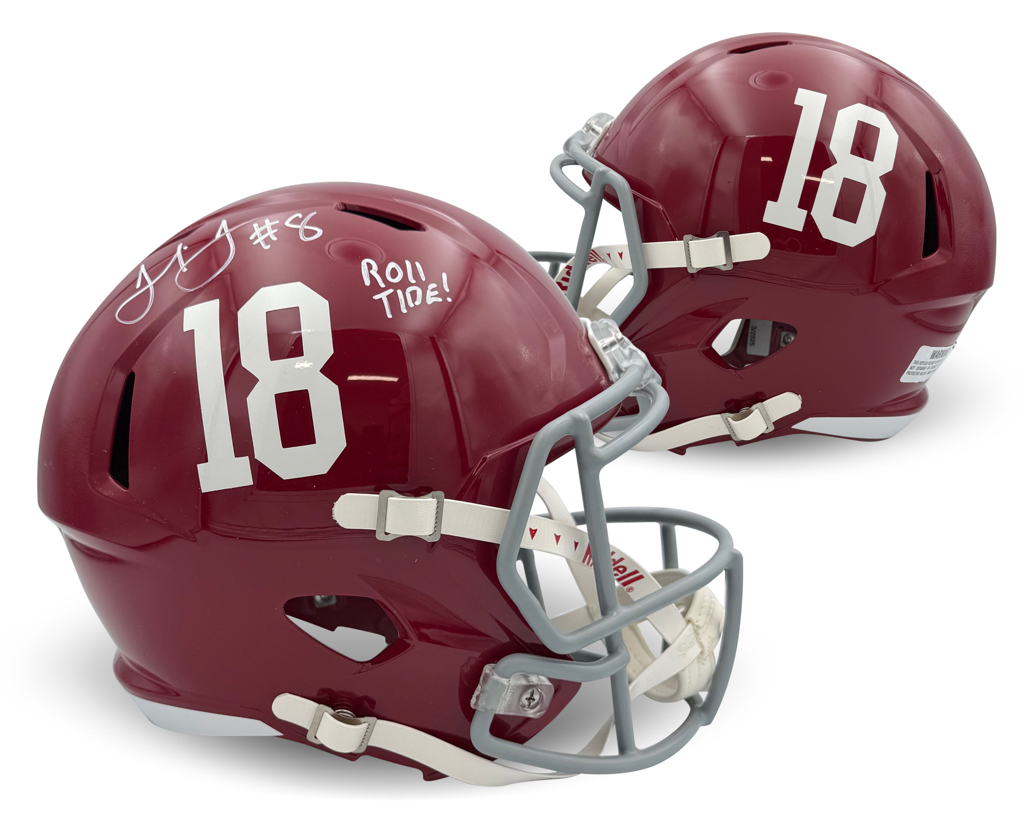 Julio Jones Autographed Alabama Crimson Tide Signed Football Full Size Replica Helmet ROLL TIDE Beckett COA