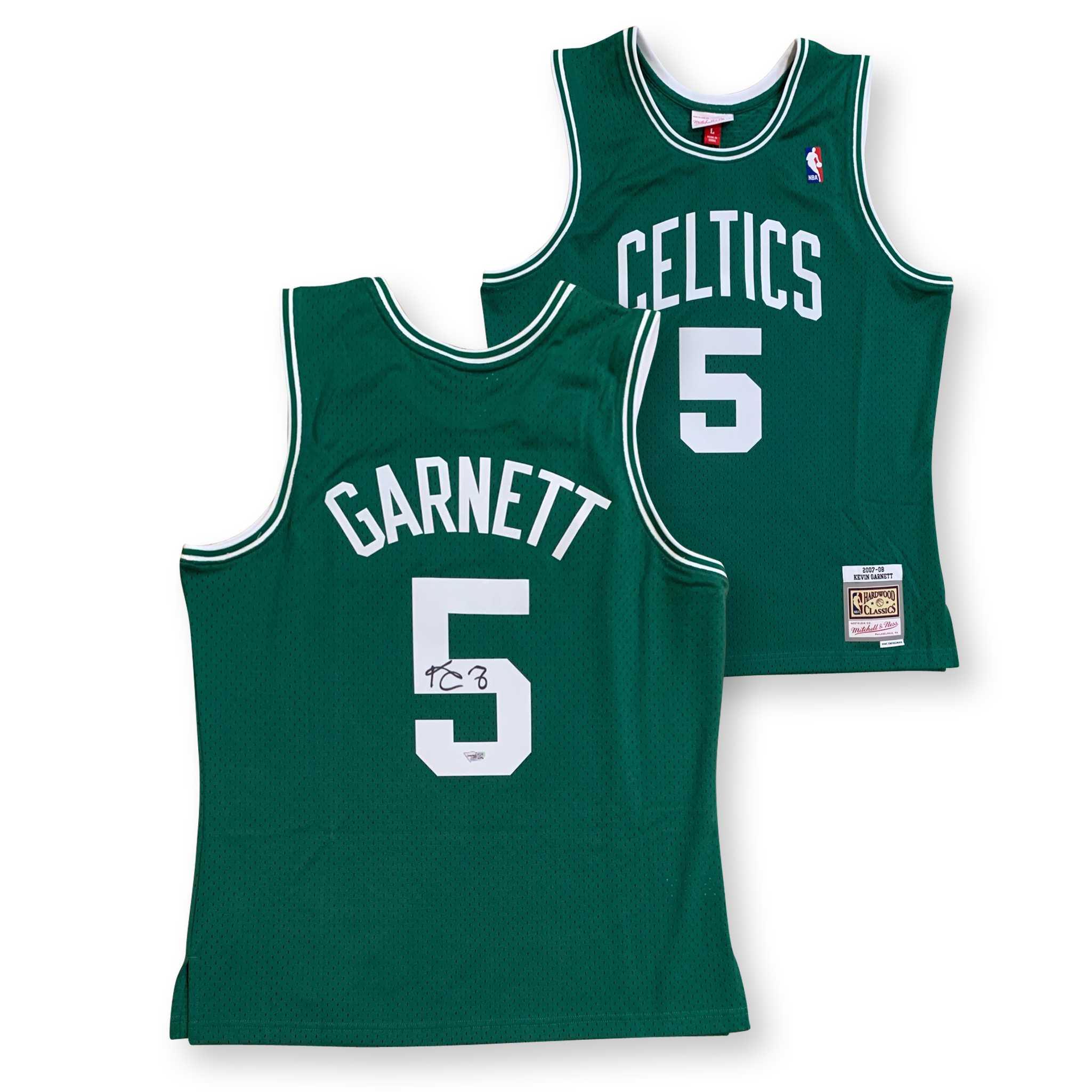 Kevin Garnett Autographed Boston Celtics Signed Mitchell and Ness Swingman Basketball Jersey Fanatics Authentic COA Green