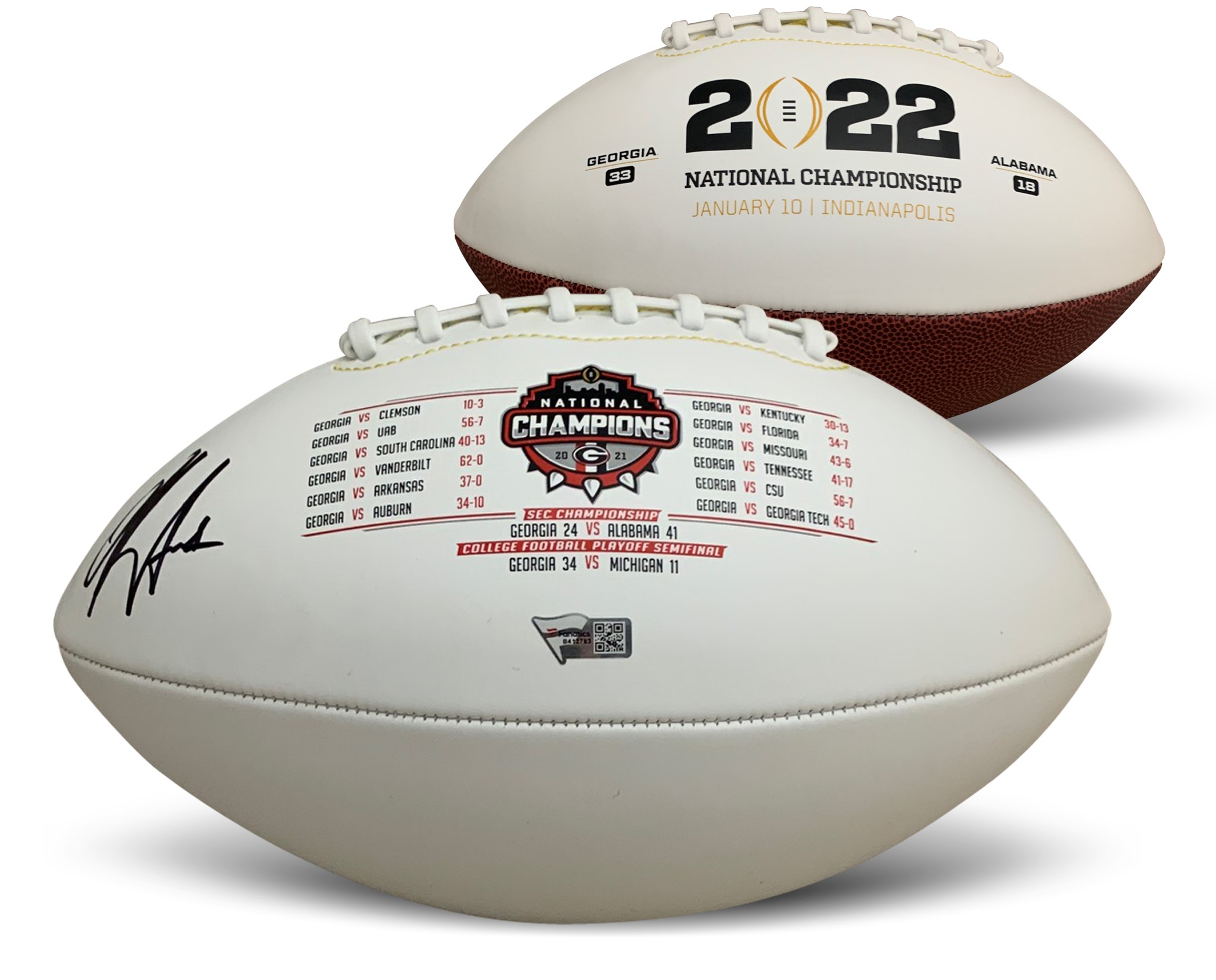 Kirby Smart Autographed Georgia Signed 2022 National Champions Full Size Football Fanatics COA